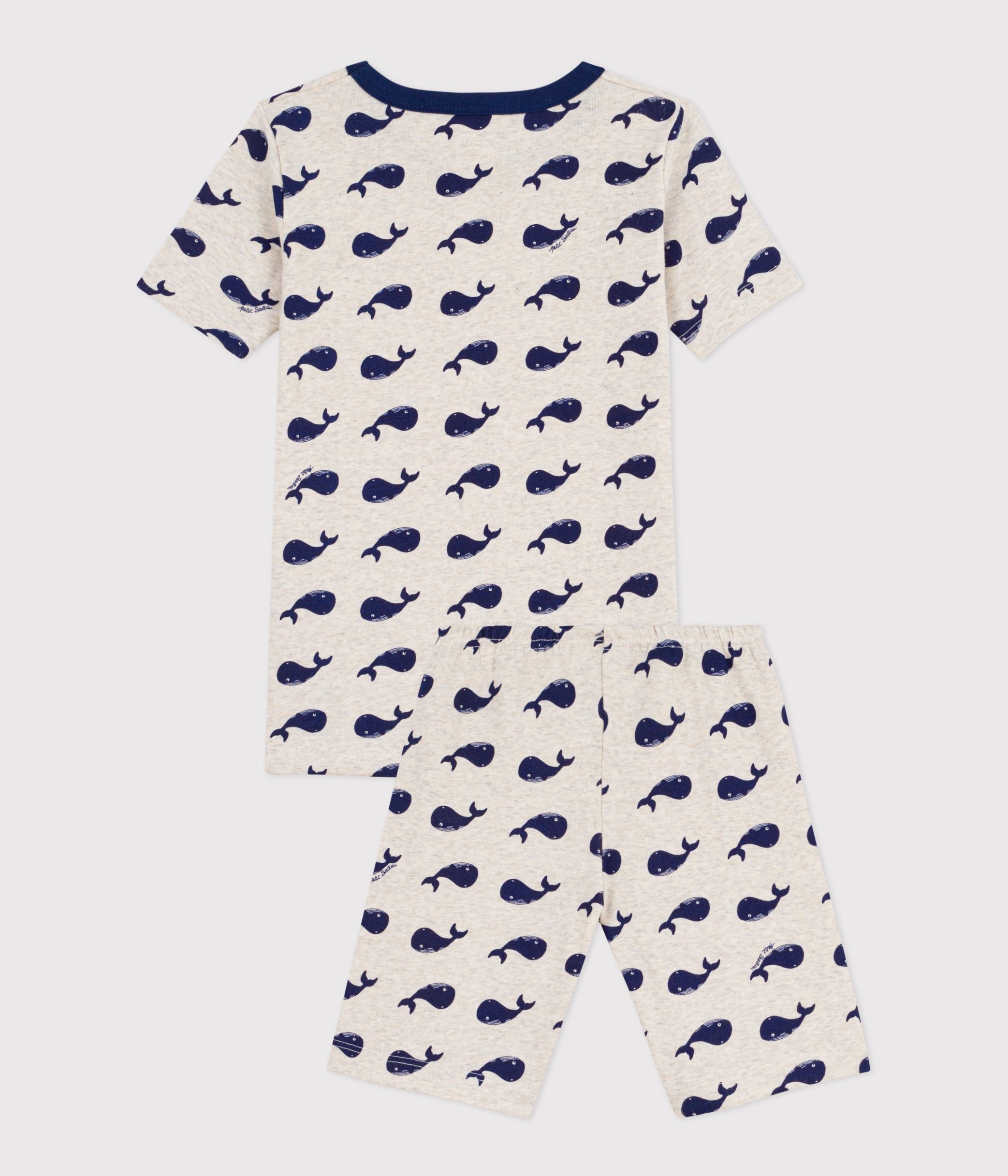 pyjama-short-très-ajusté-enfant-en-coton-imprimé-baleines