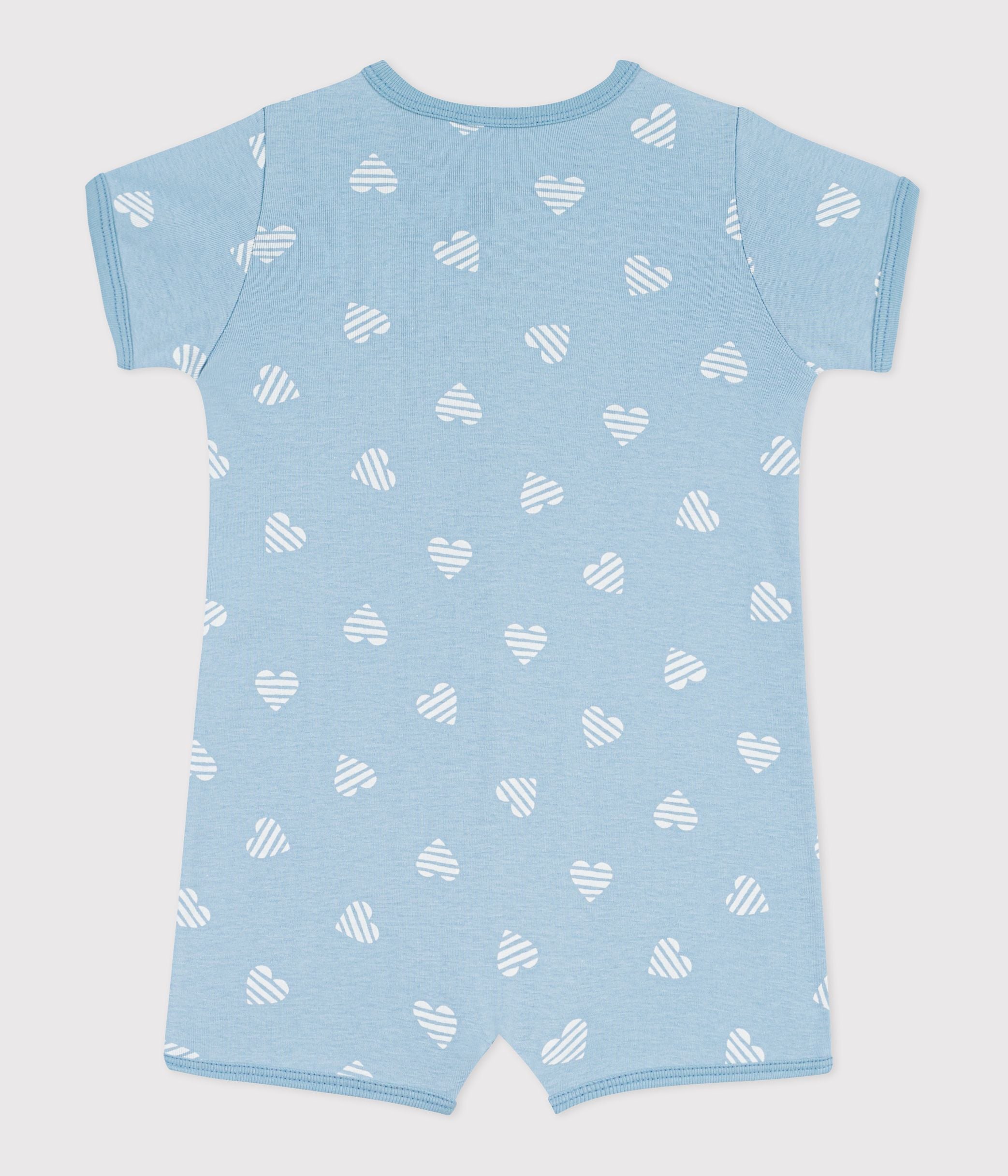 combinaison-courte-bébé-en-coton-imprimé-coeurs