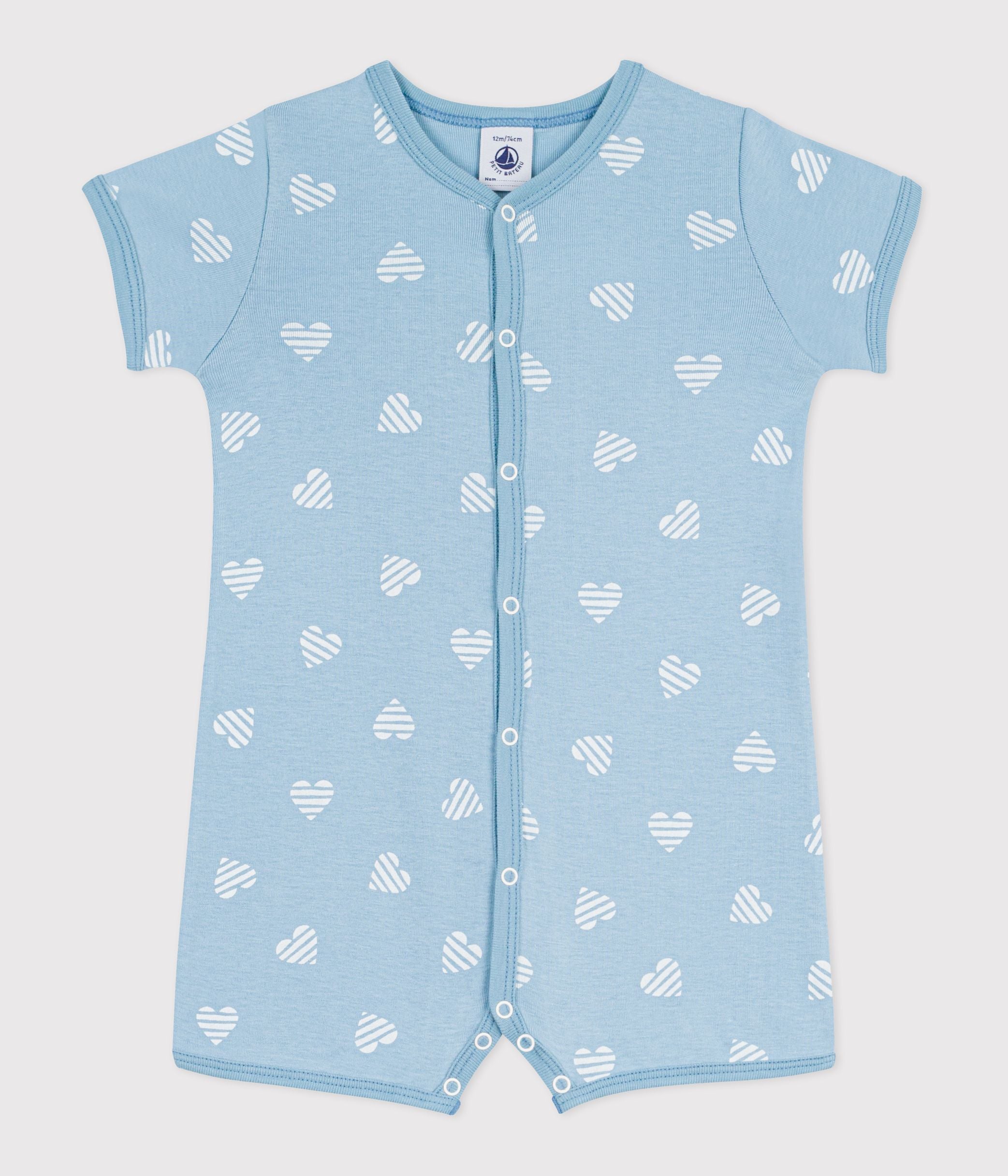 combinaison-courte-bébé-en-coton-imprimé-coeurs