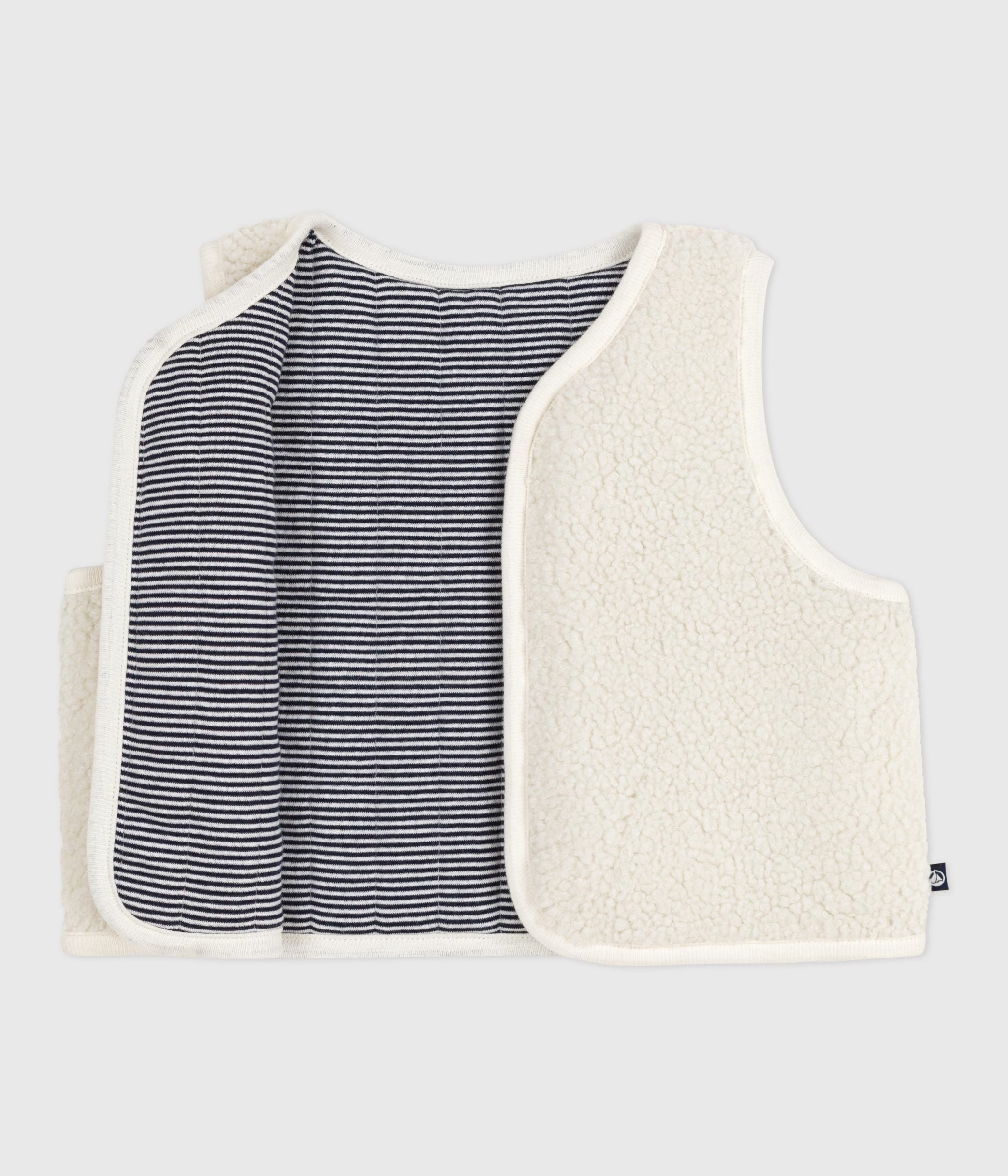 gilet-bébé-en-coton-milleraies-et-sherpa-sans-manche