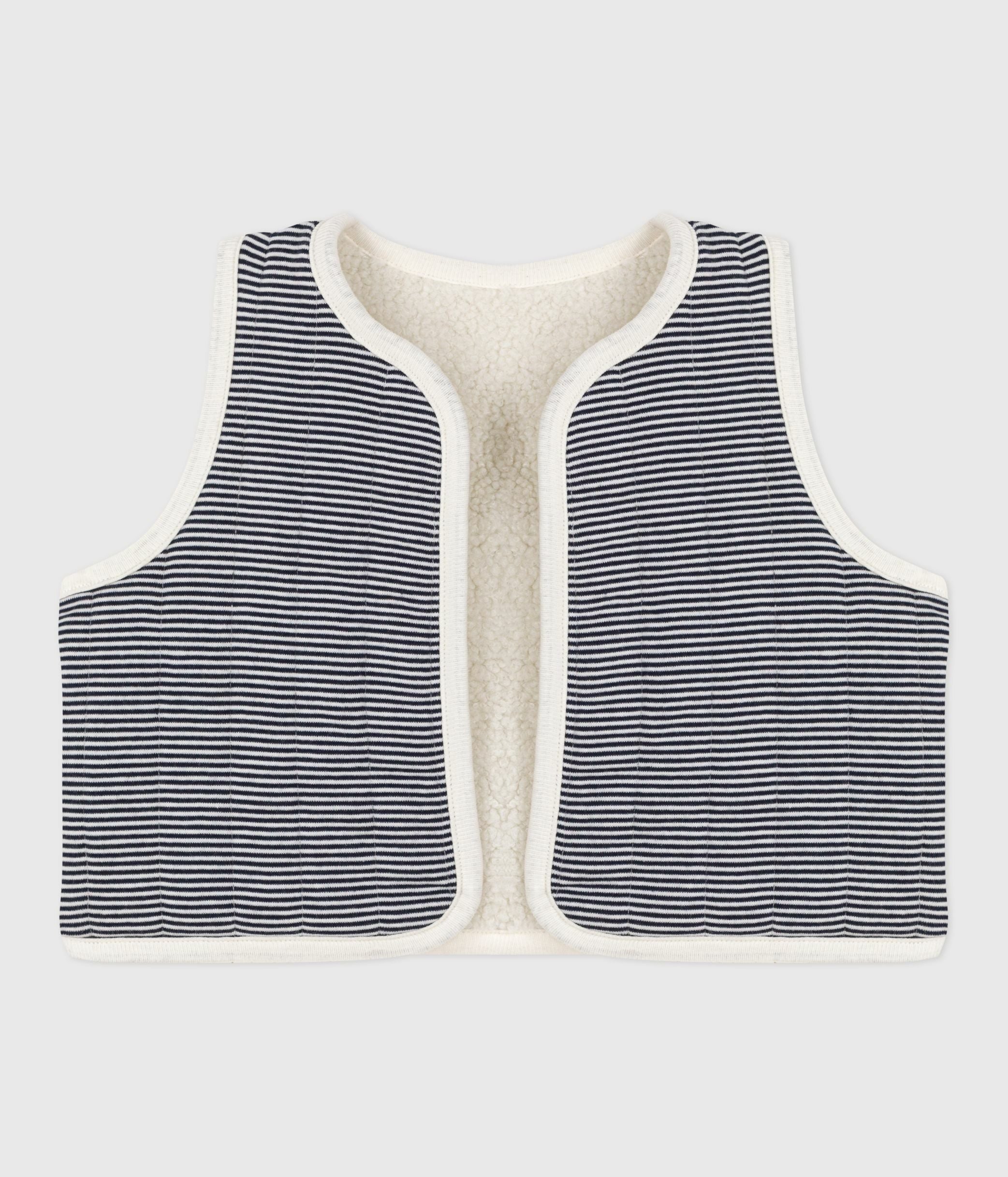 gilet-bébé-en-coton-milleraies-et-sherpa-sans-manche