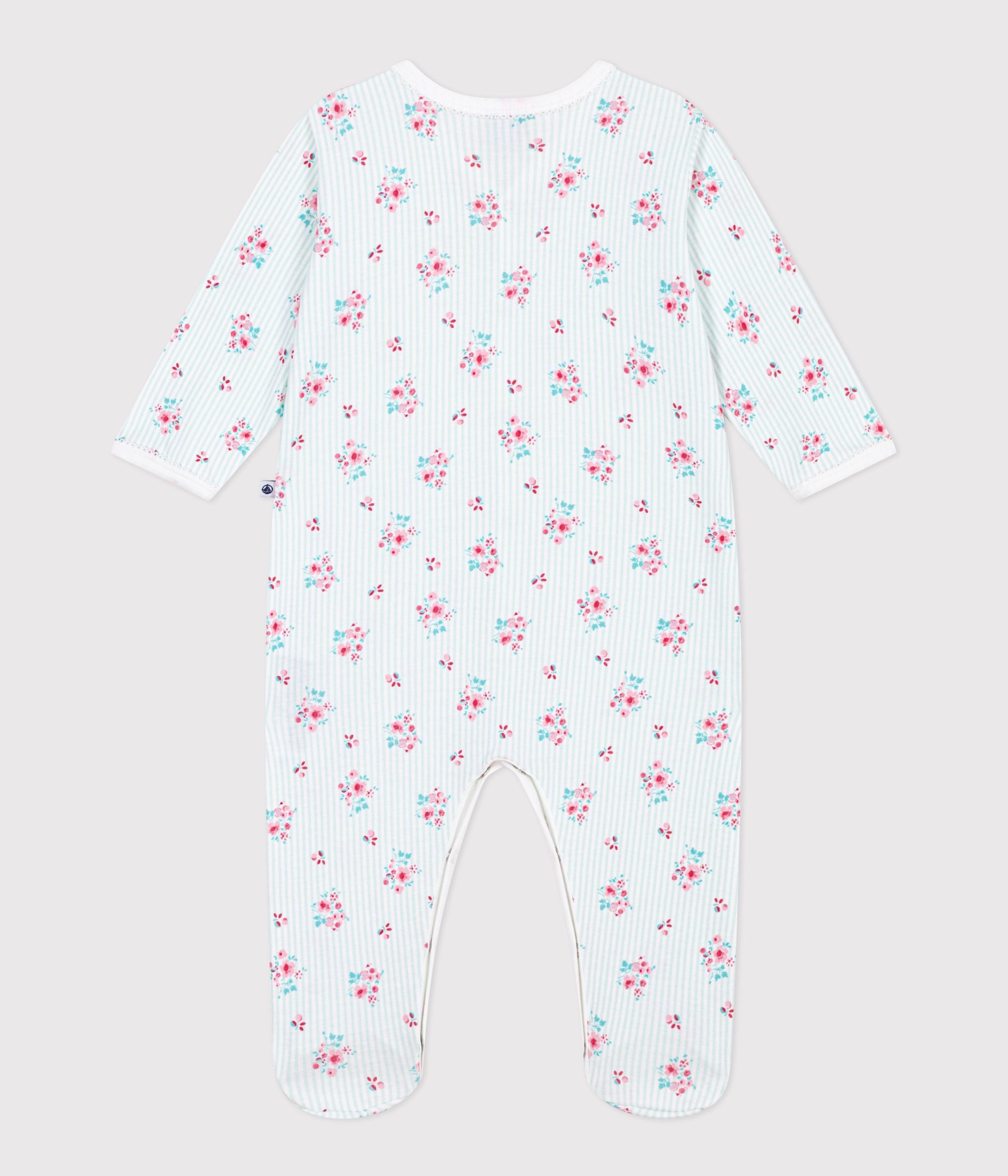 pyjama-bébé-en-coton-imprimé-fleuri