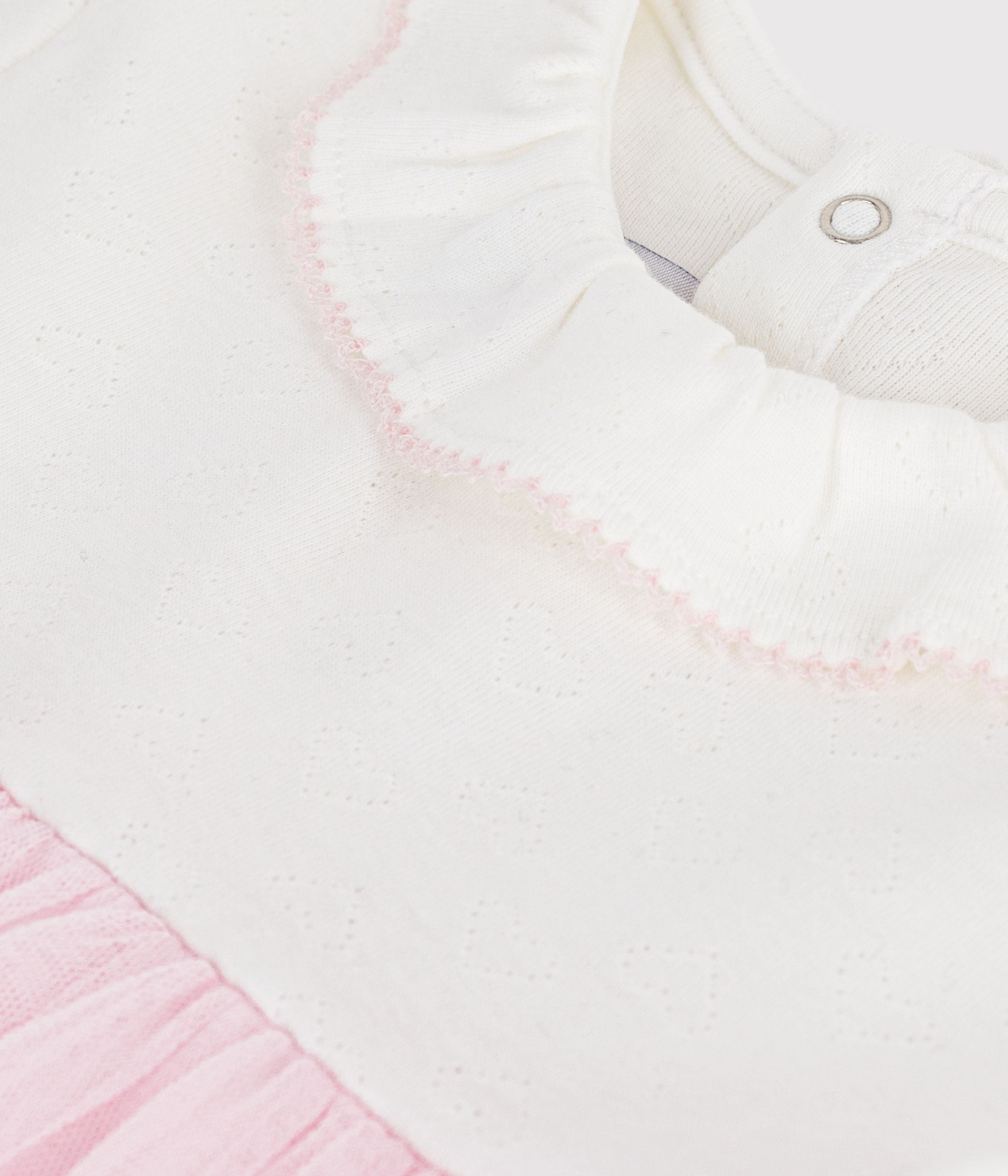 robe-bébé-bi-matière-manches-courtes