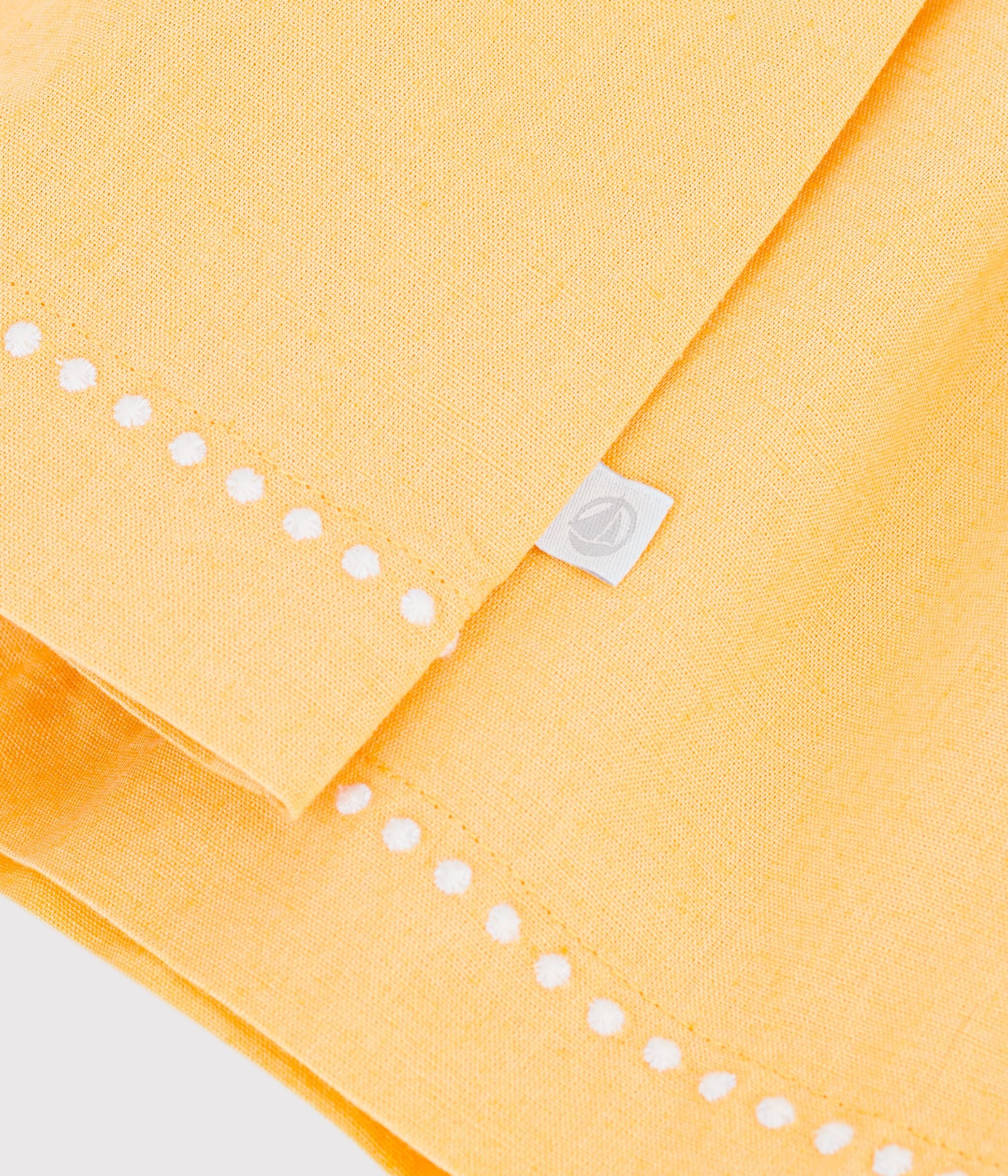 robe-bébé-en-coton/lin-manches-courtes-unie