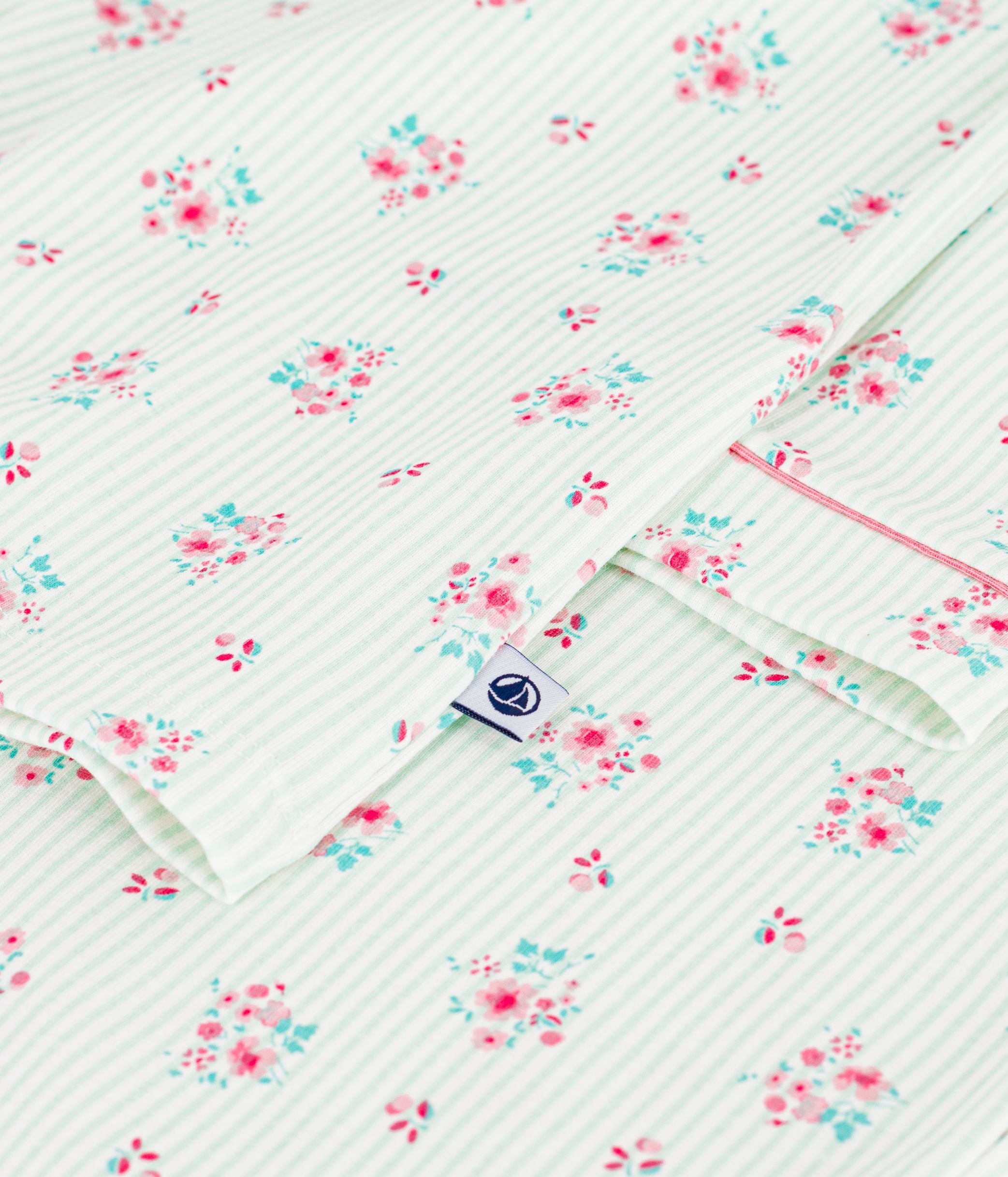 pyjama-boutonné-femme-en-coton-imprimé