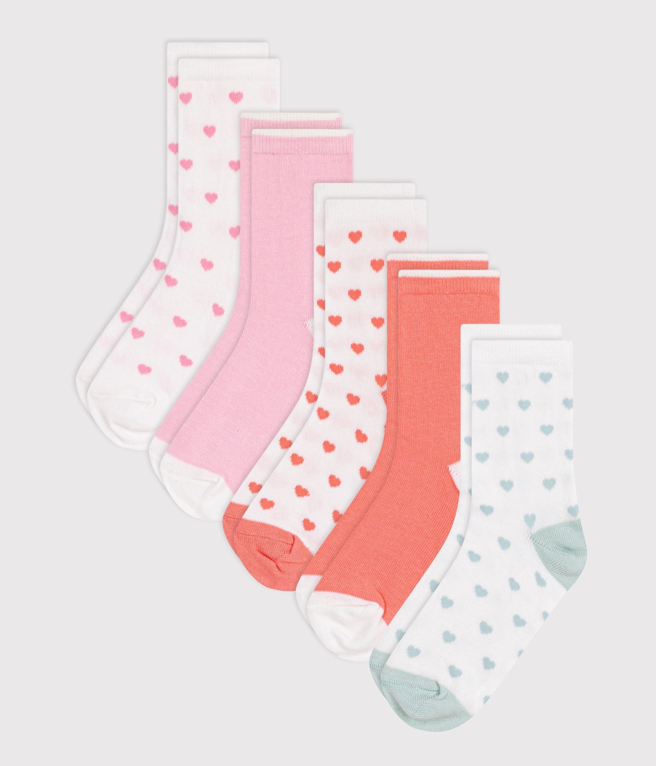 lot-de-5-paires-de-chaussettes-enfant-fille-en-coton-imprimé-à-fleurs