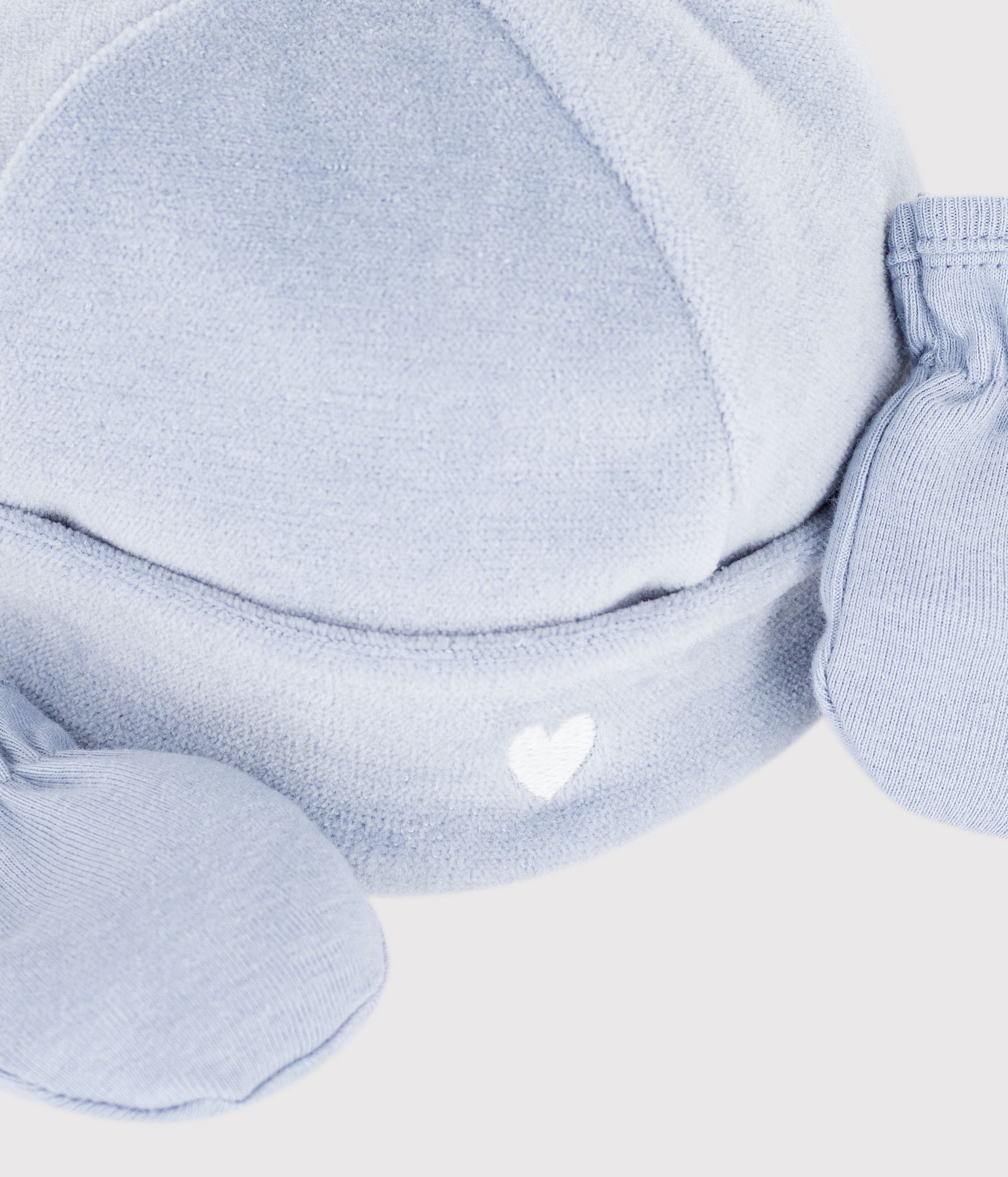 lot-de-bonnet-et-moufles-bébé-uni