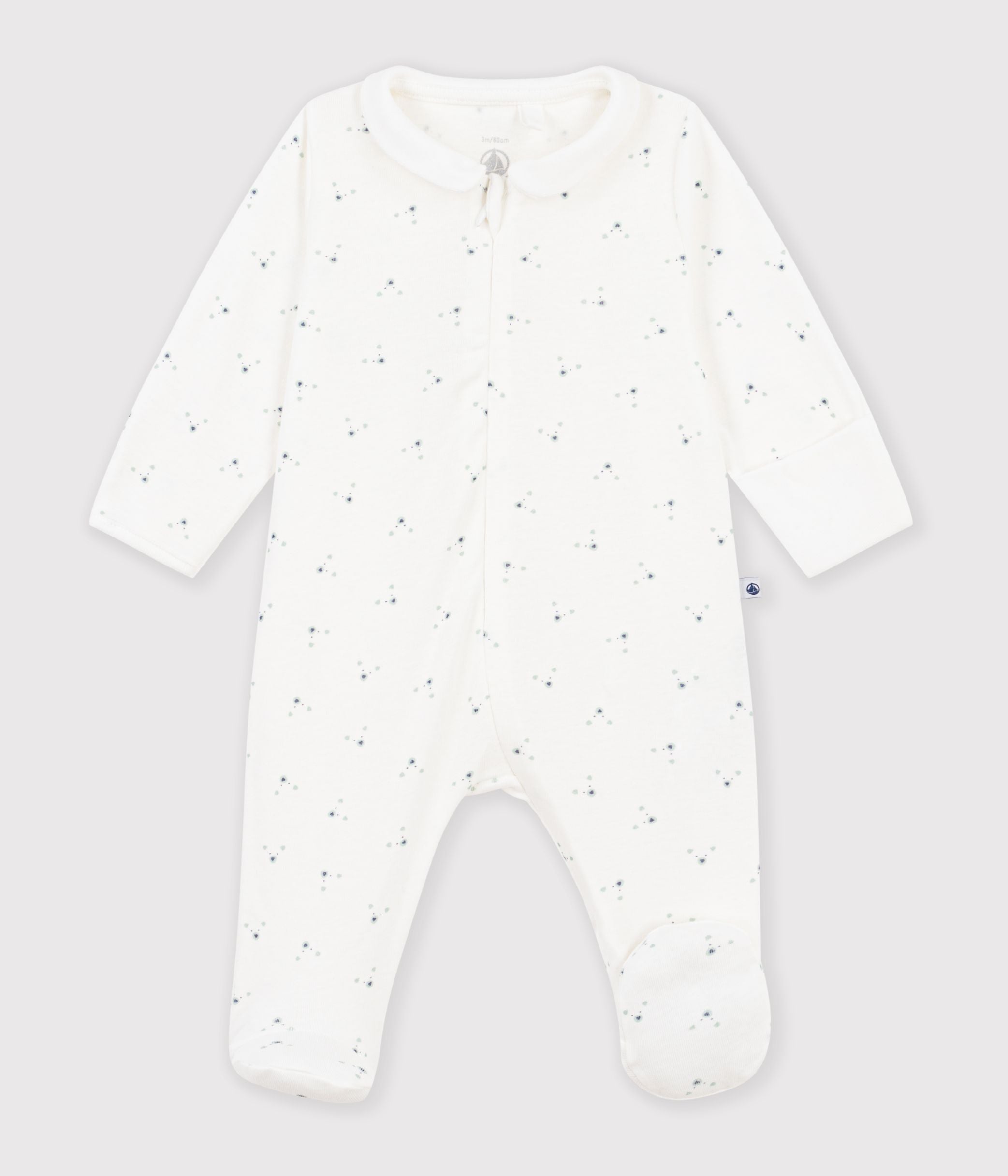 pyjama-bébé-en-coton-imprimé-à-fleurs