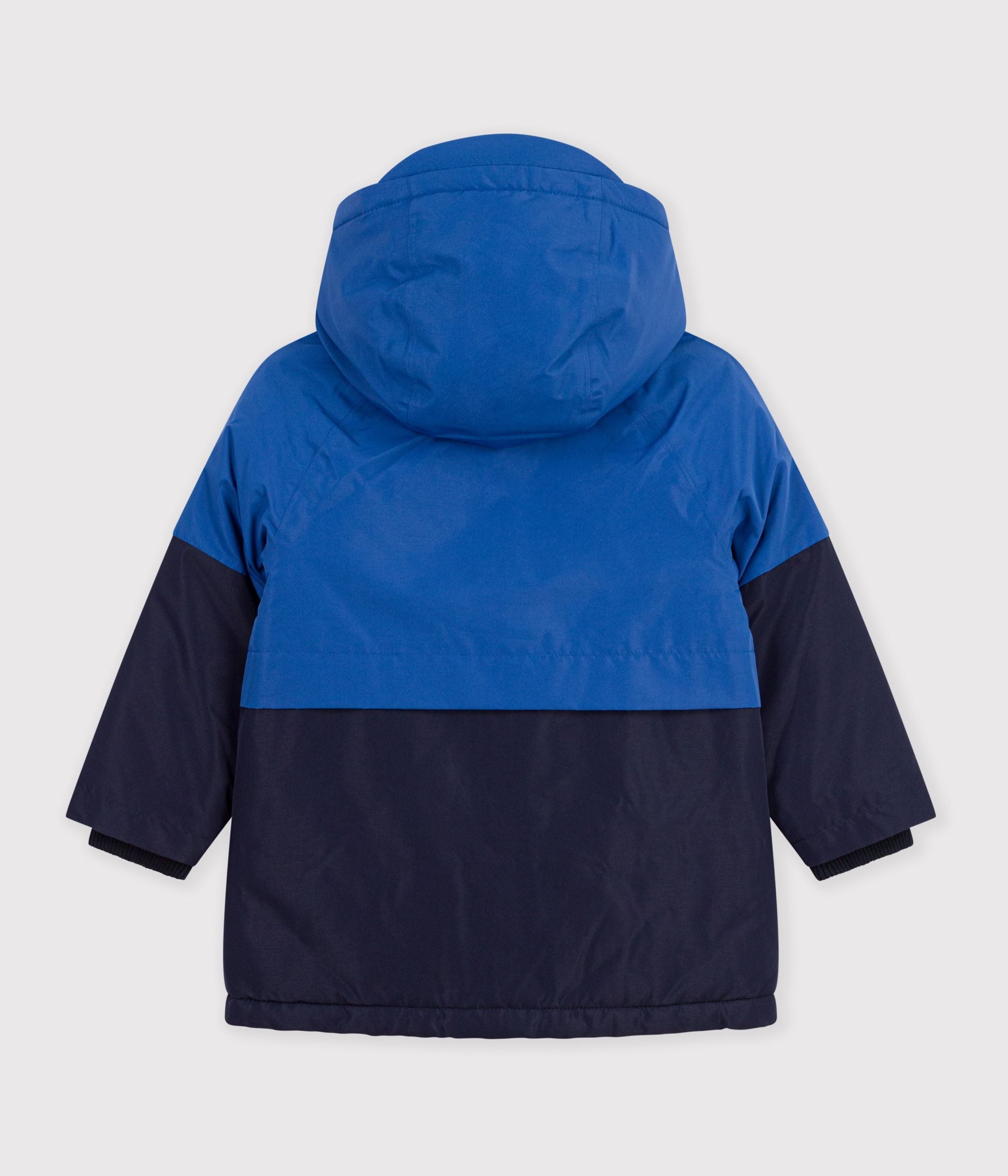 parka-enfant-mi-longue-unie-colorblock