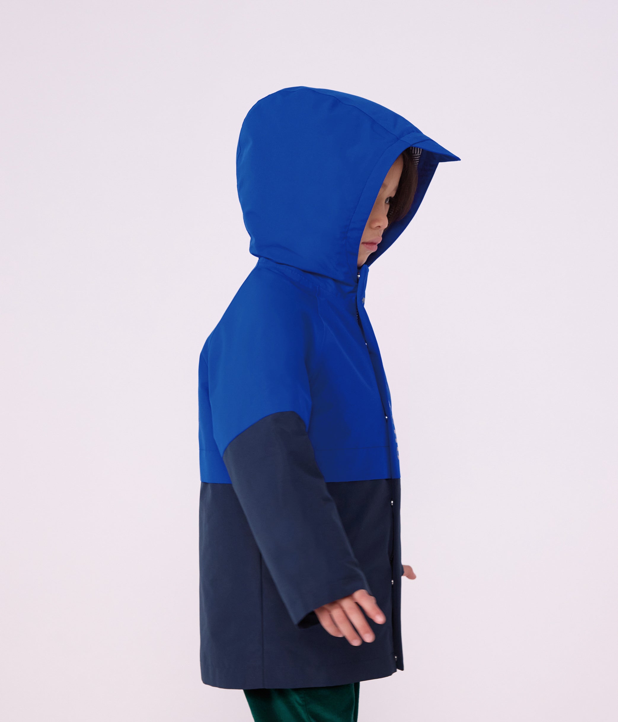 parka-enfant-mi-longue-unie-colorblock