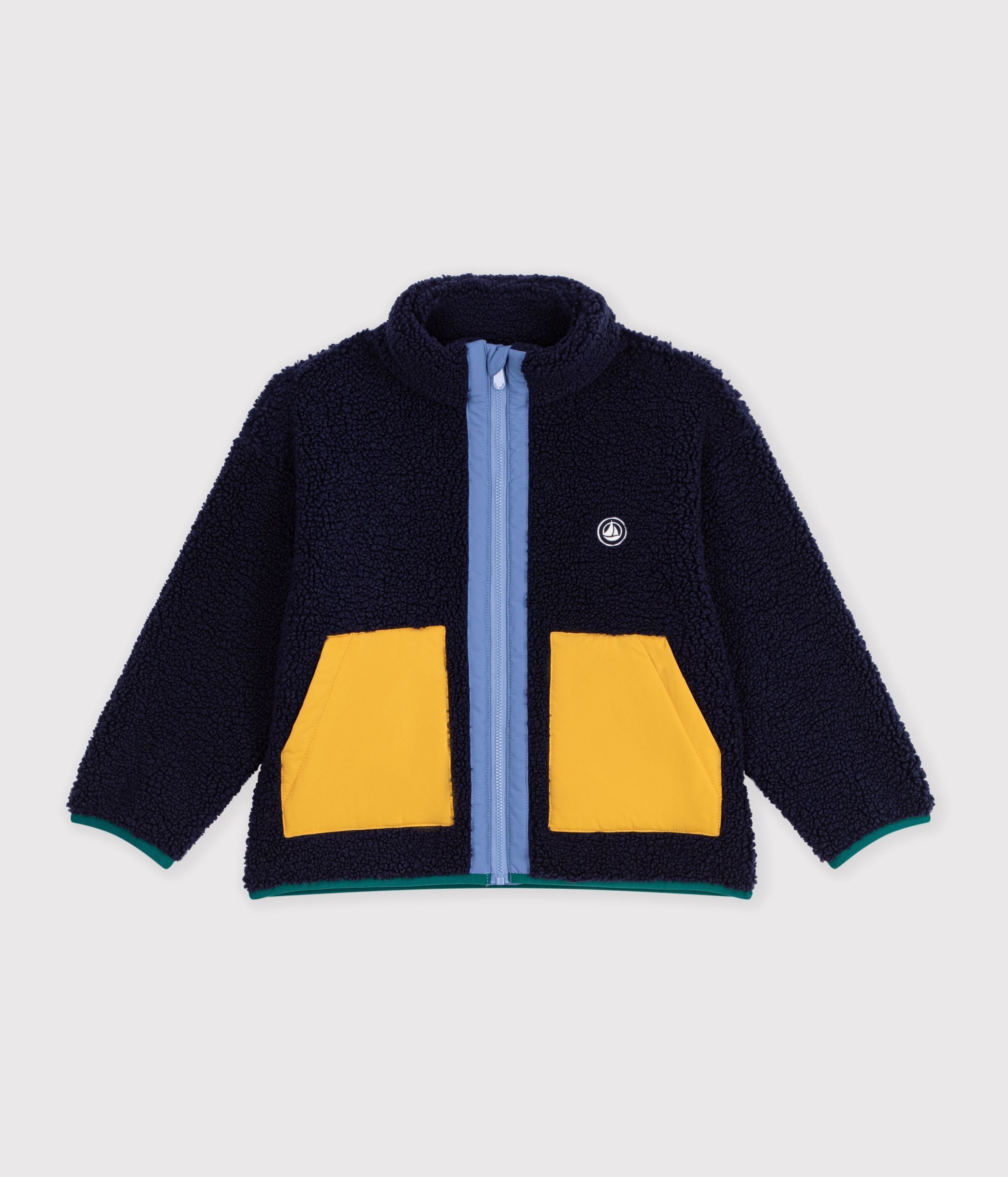 veste-enfant-en-sherpa-unie-colorblock