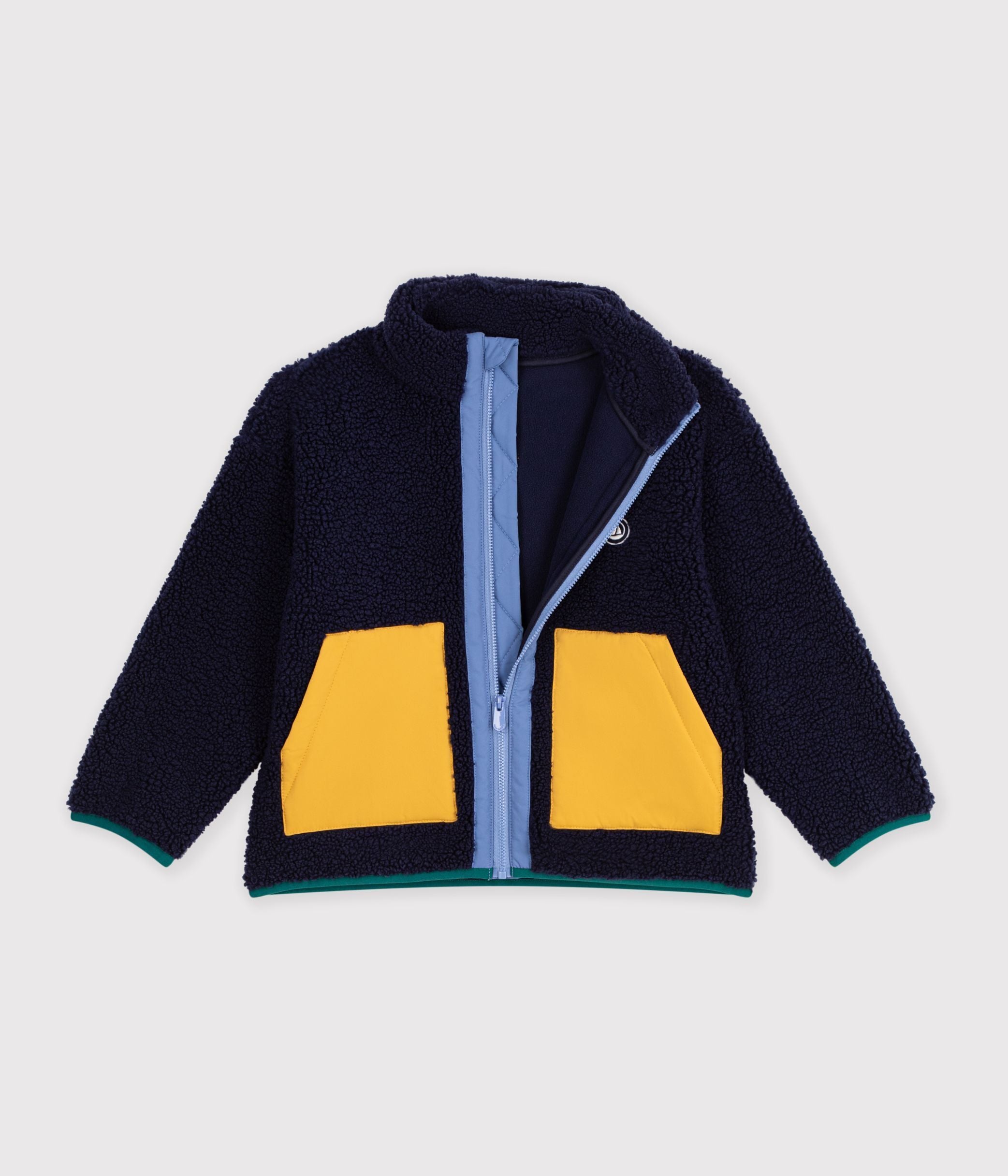 veste-enfant-en-sherpa-unie-colorblock