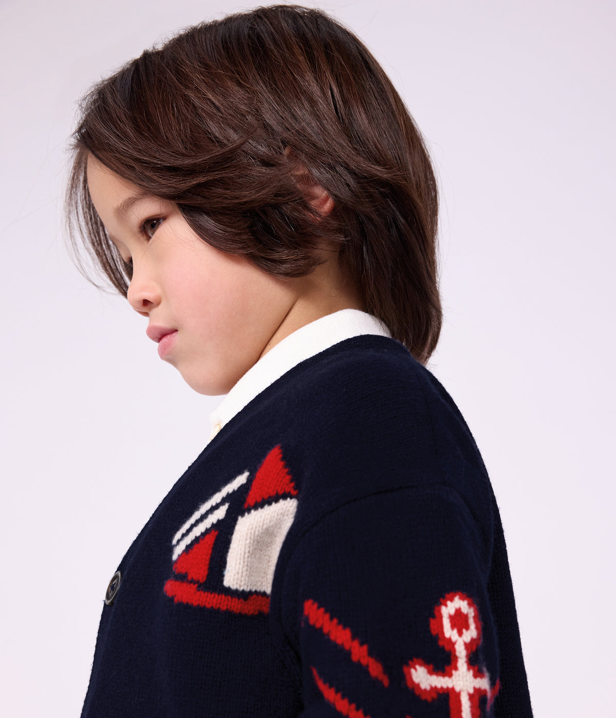 cardigan-enfant-en-laine-et-coton-à-motifs