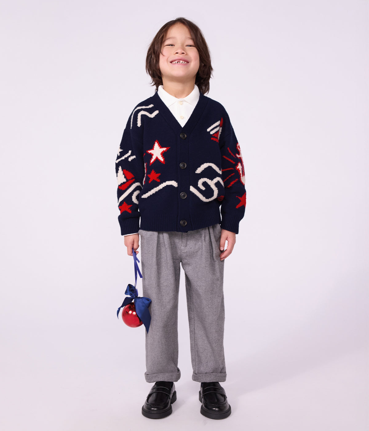 cardigan-enfant-en-laine-et-coton-à-motifs