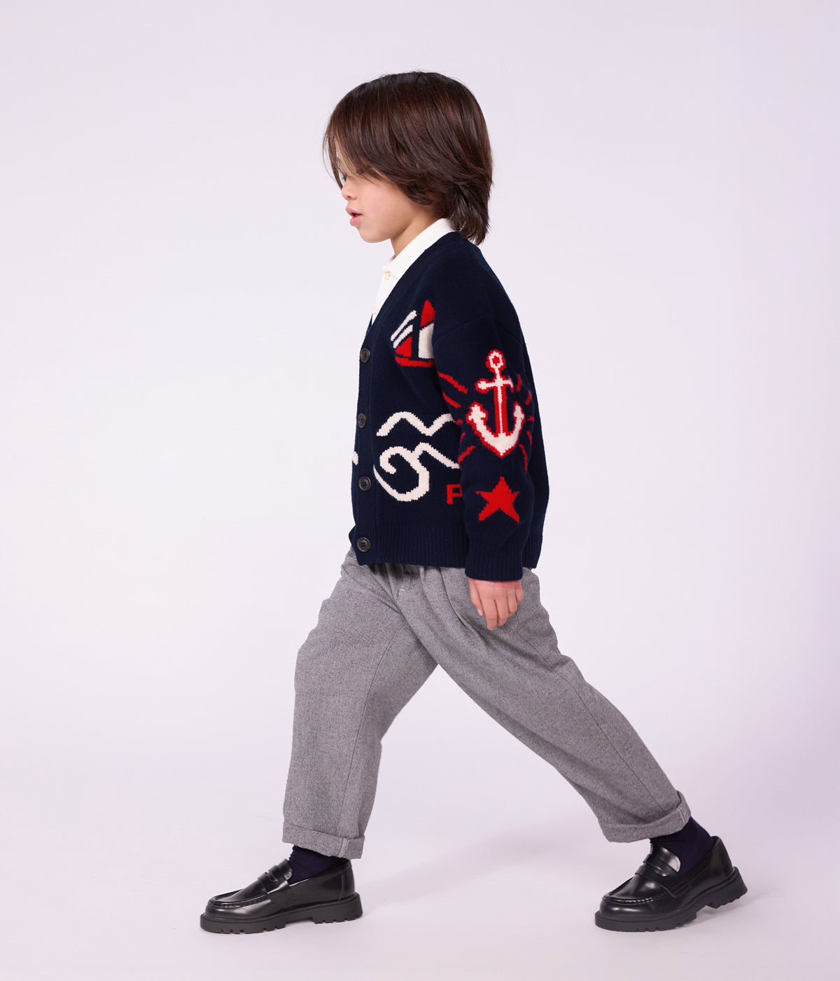 cardigan-enfant-en-laine-et-coton-à-motifs