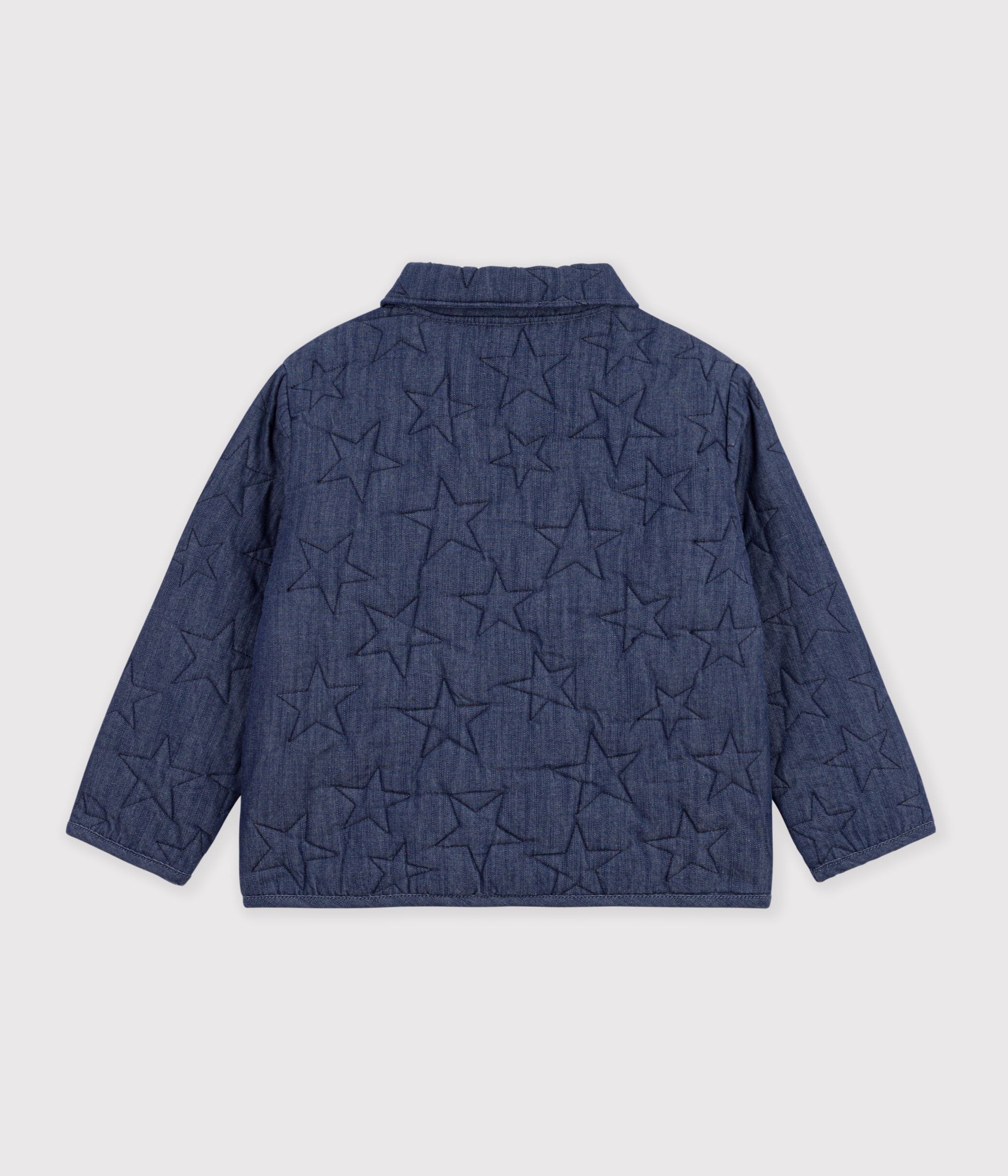 veste-enfant-en-denim-uni-motif-étoiles