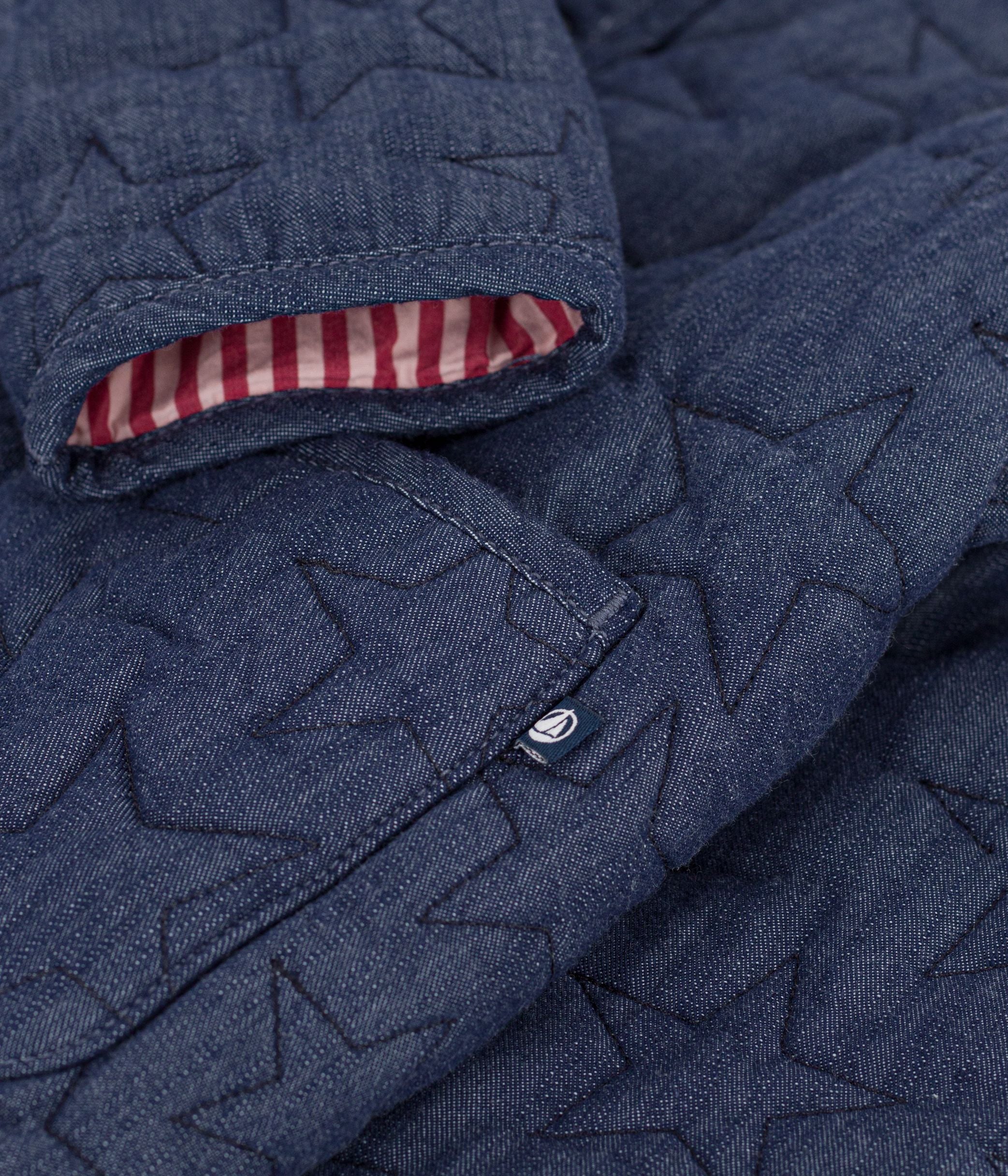 veste-enfant-en-denim-uni-motif-étoiles