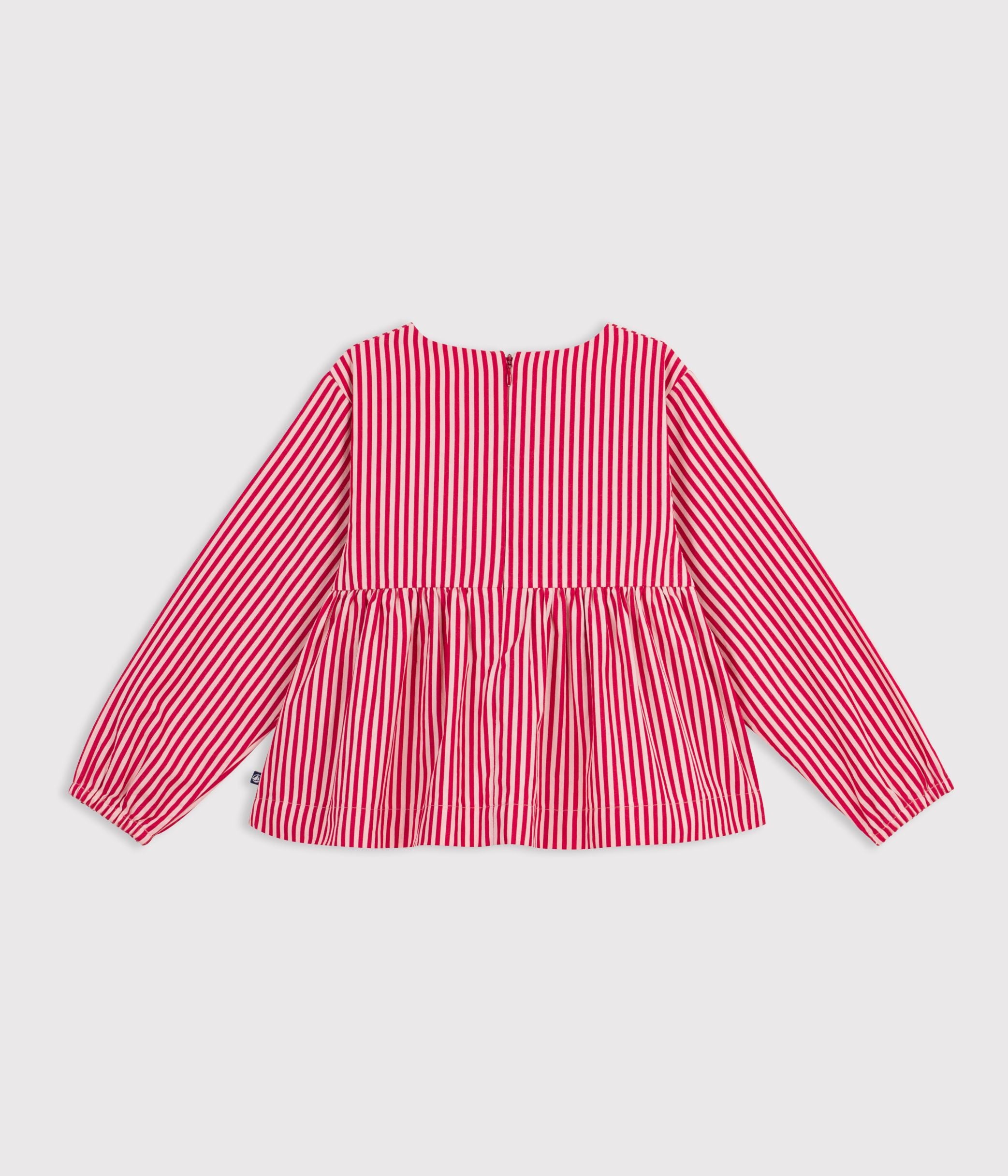 blouse-enfant-en-coton-manches-longues-à-rayures