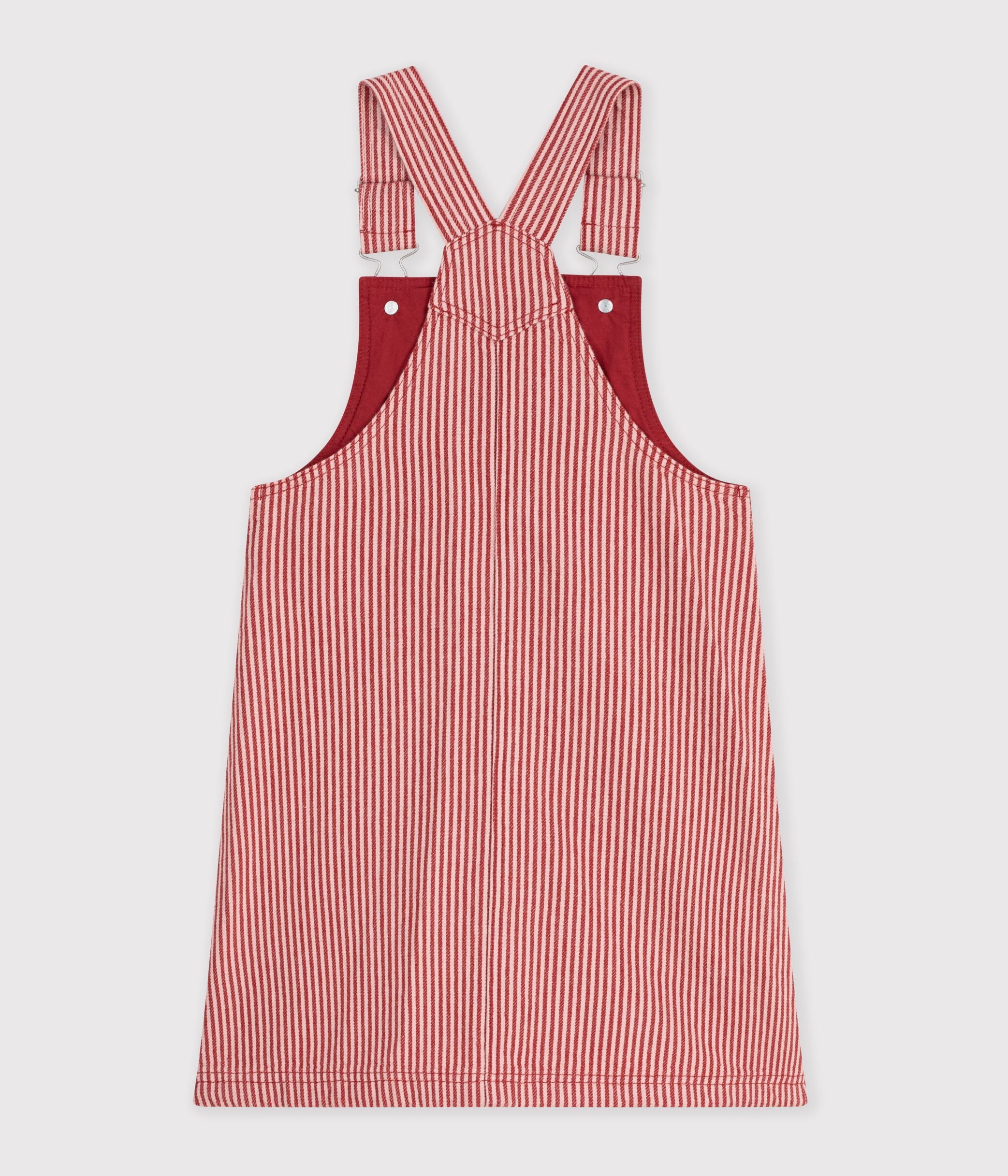 robe-salopette-enfant-en-coton-à-rayures