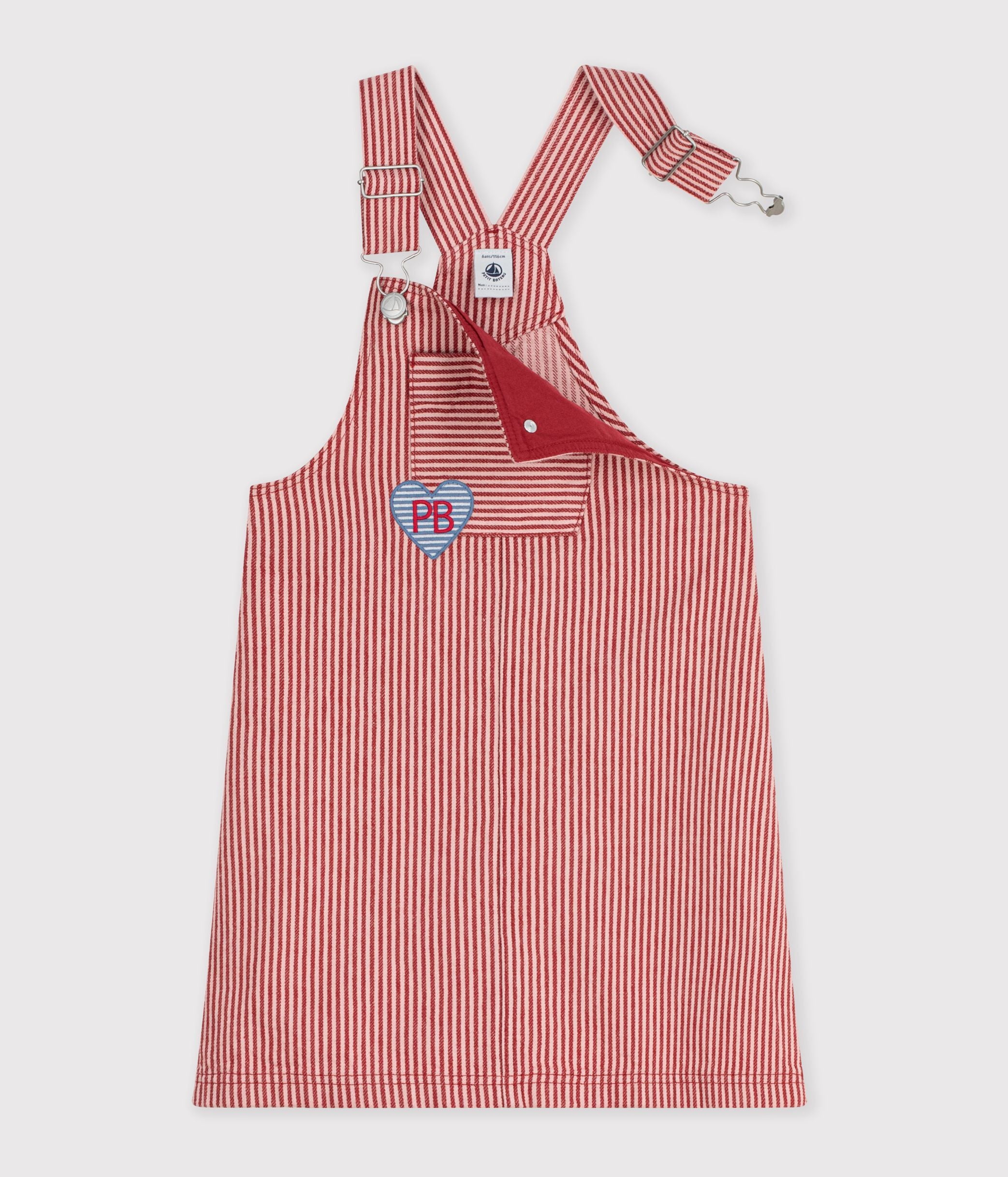 robe-salopette-enfant-en-coton-à-rayures
