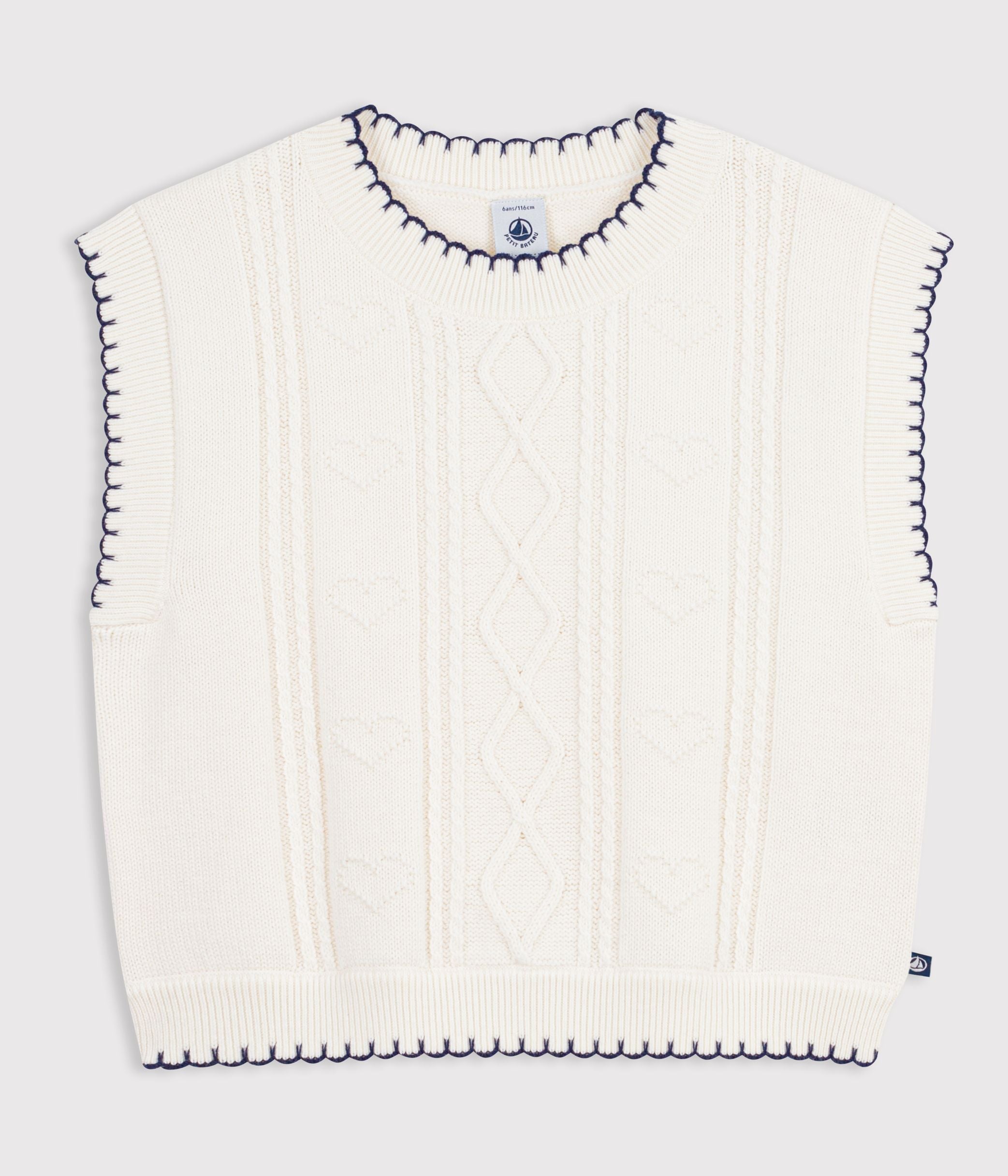 pull-à-torsades-enfant-en-laine-et-coton-sans-manche