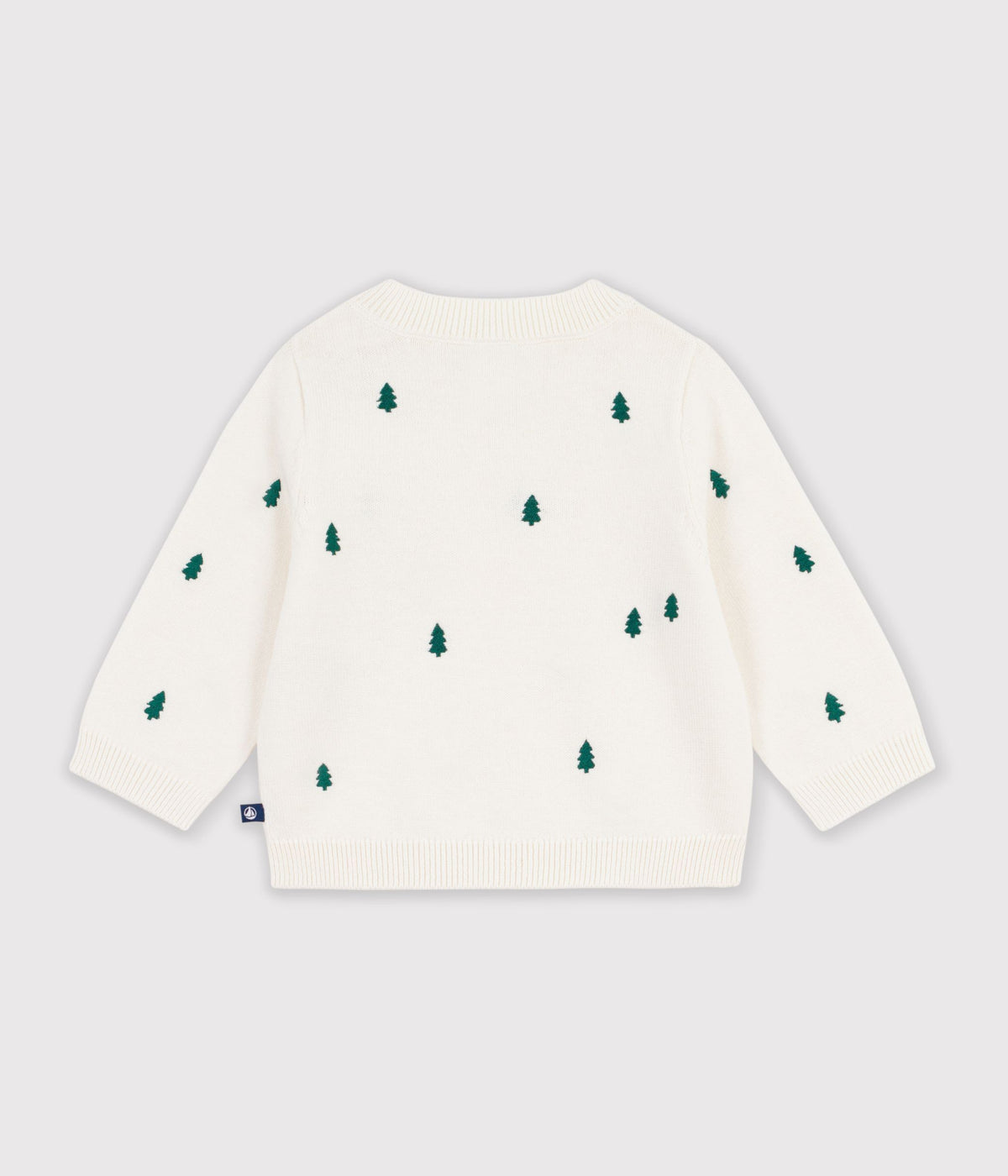 pull-bébé-en-laine-et-coton-et-sapins-brodées