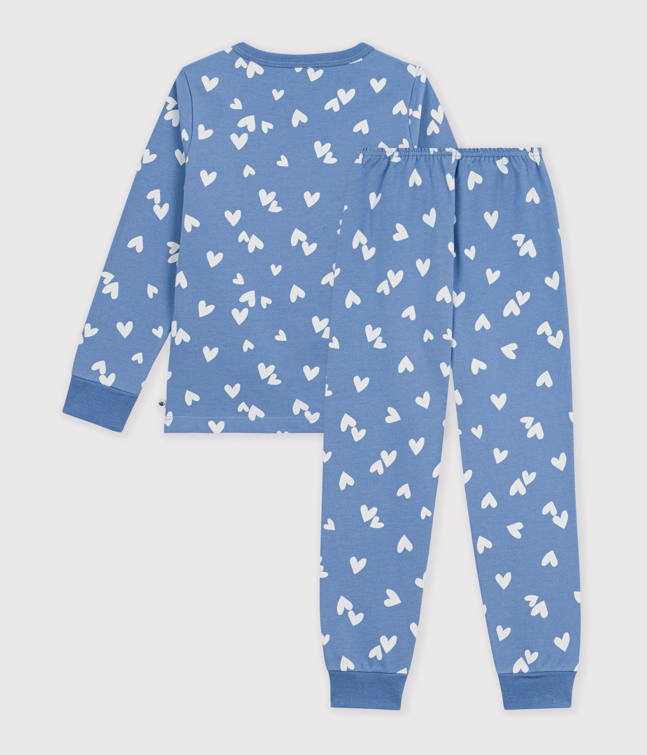 pyjama-enfant-en-molleton-à-coeurs