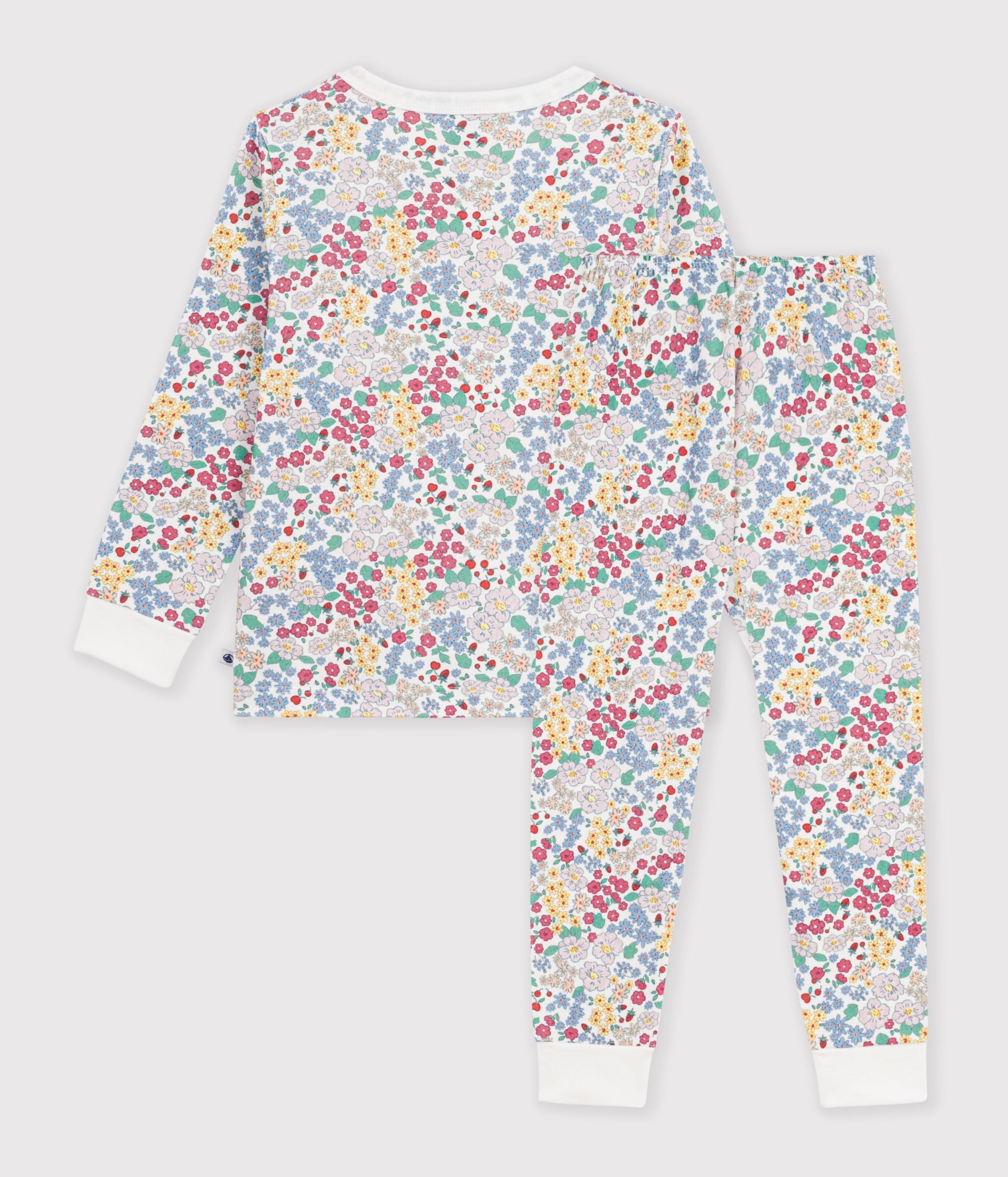 pyjama-enfant-en-coton-à-fleurs