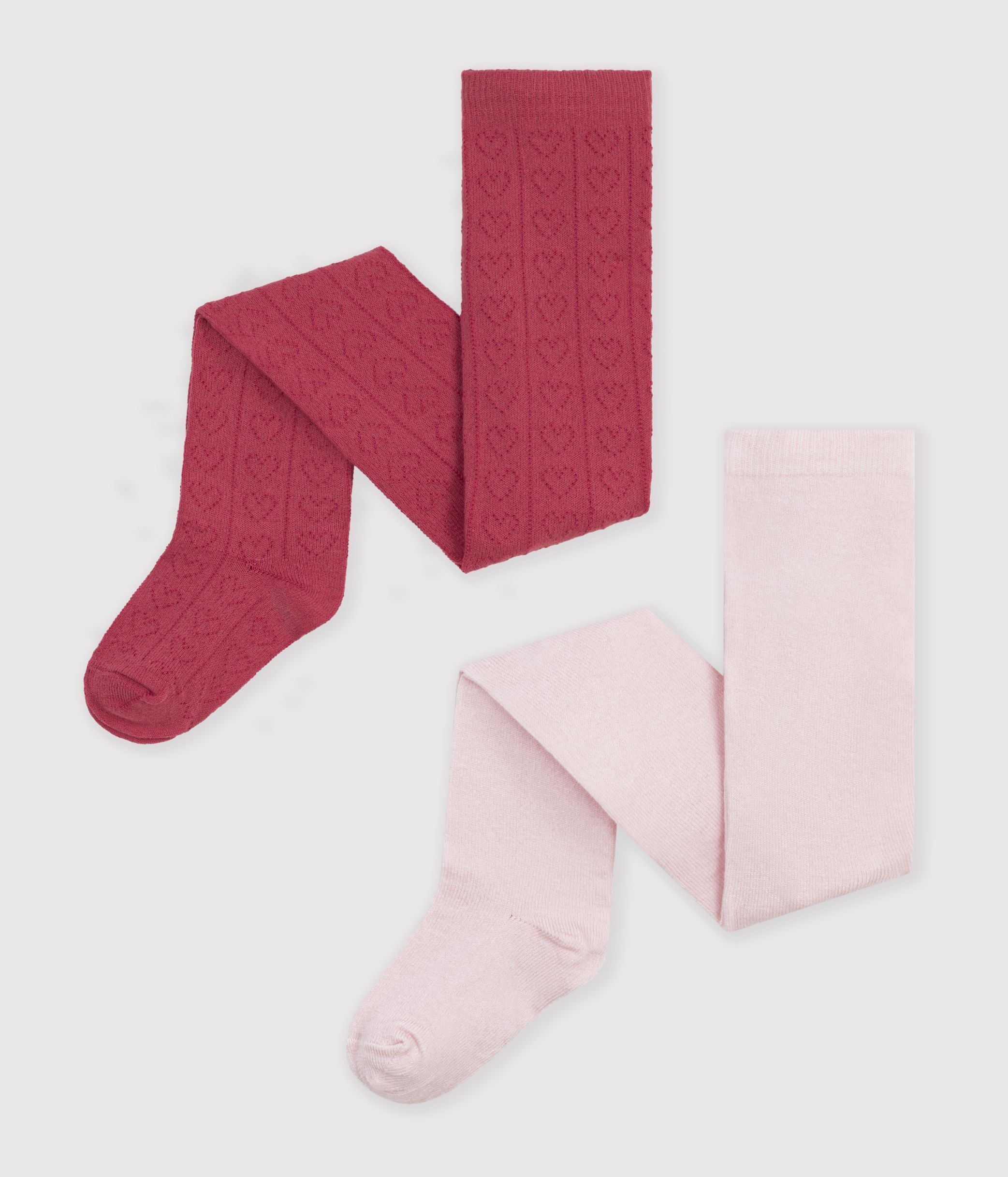 lot-de-2-collants-bébé-en-coton-ajourés-coeurs