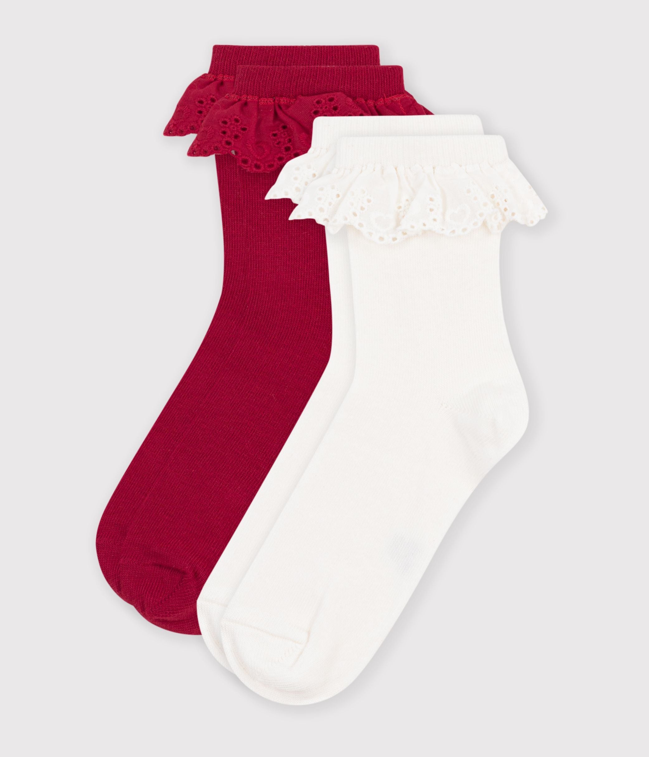 2-paires-de-chaussettes-enfant-en-coton-à-volant