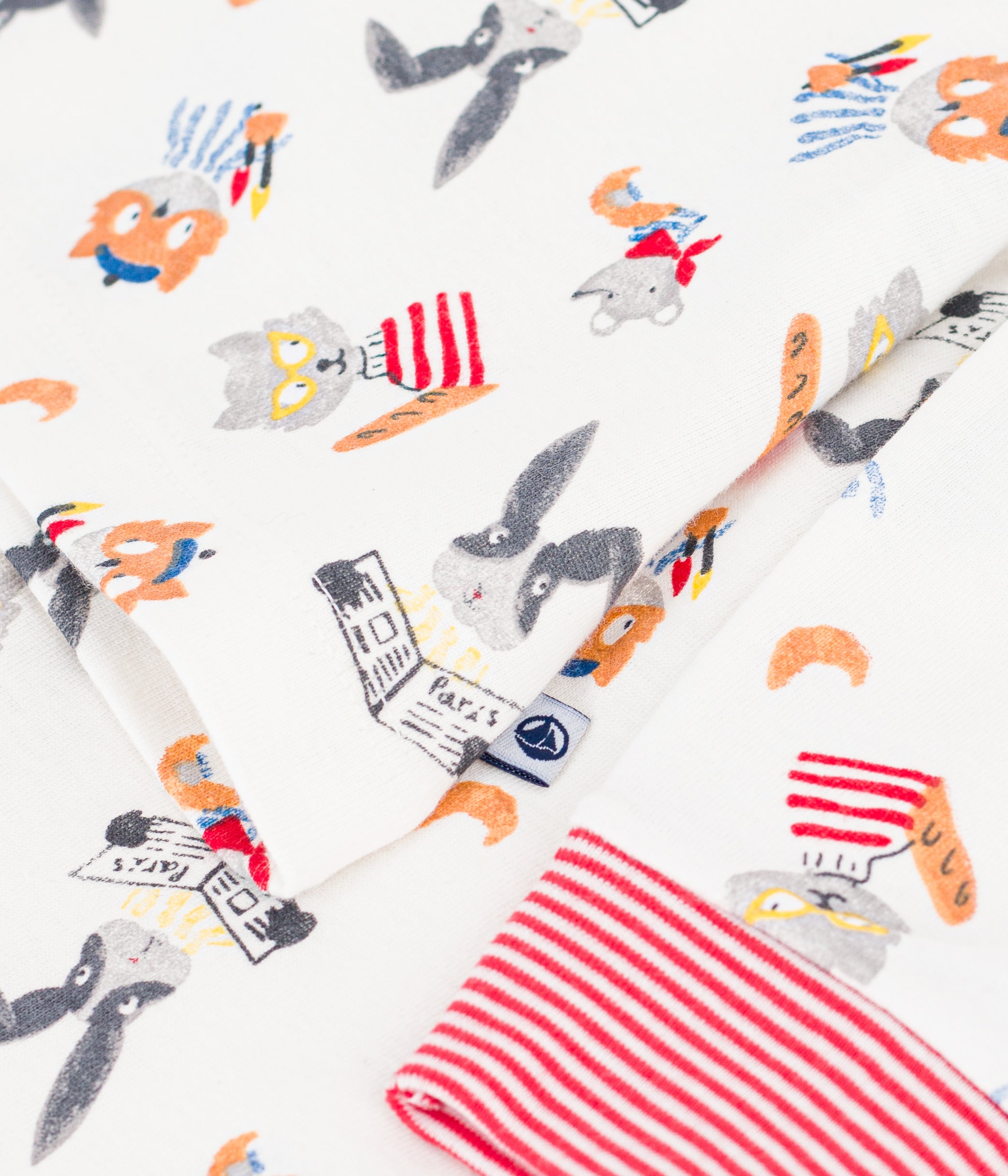 pyjama-enfant-en-coton-imprimé-animaux