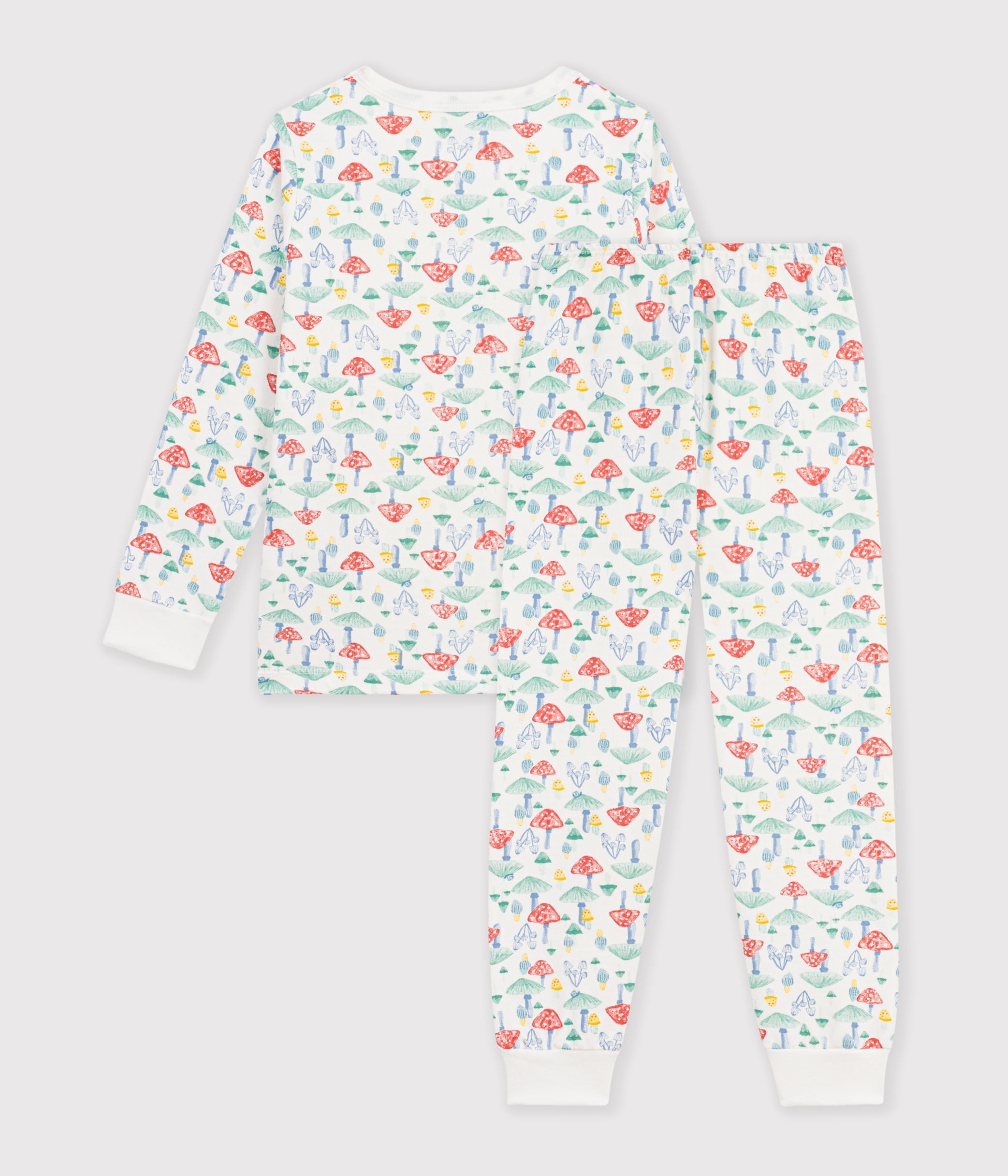 pyjama-enfant-en-molleton-imprimé-champignons