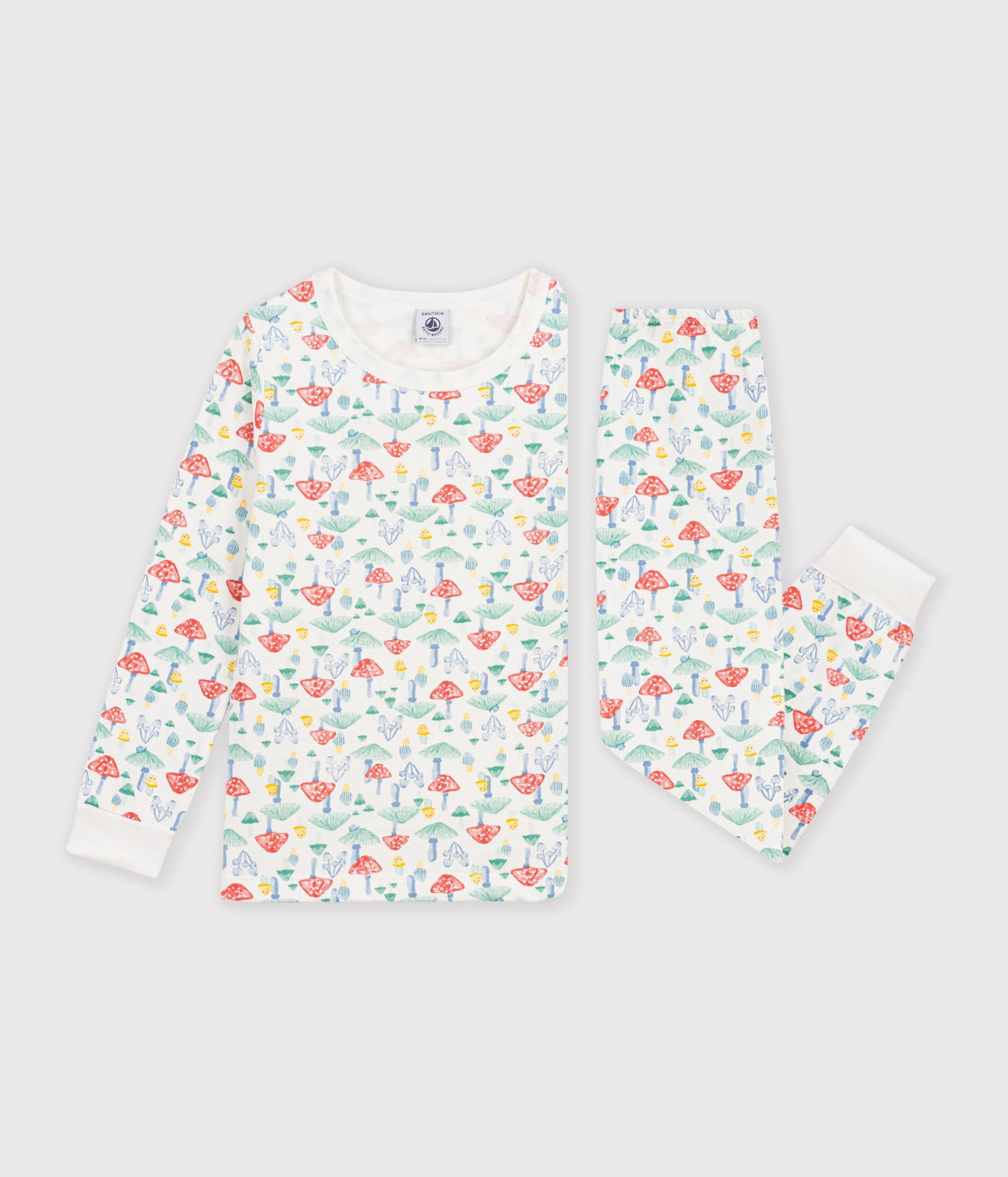 pyjama-enfant-en-molleton-imprimé-champignons