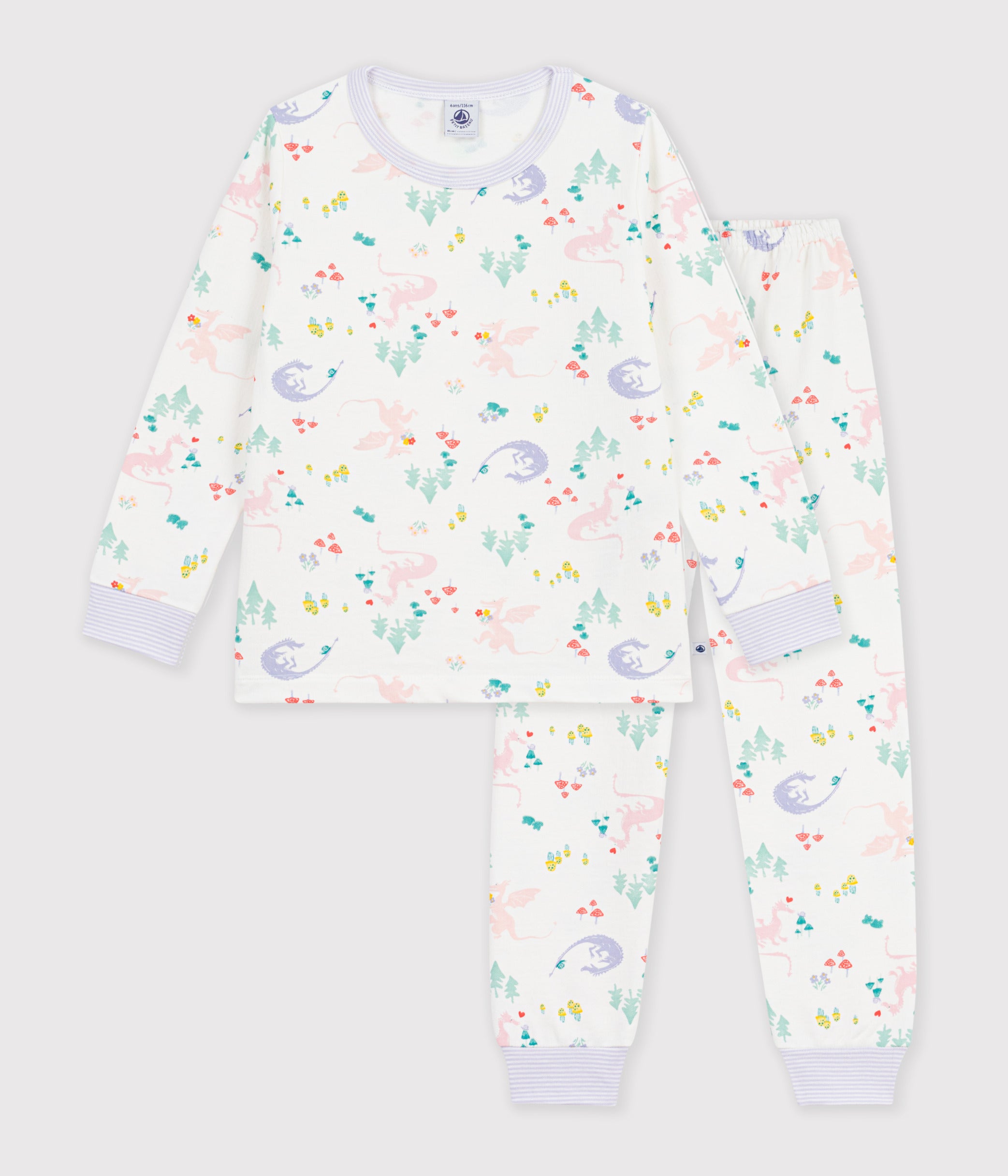 pyjama-enfant-en-molleton-imprimé-dragons