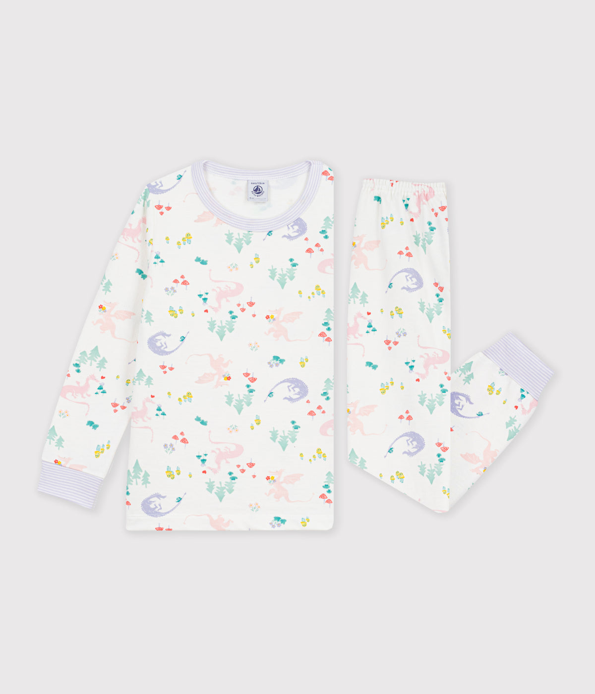 pyjama-enfant-en-molleton-imprimé-dragons