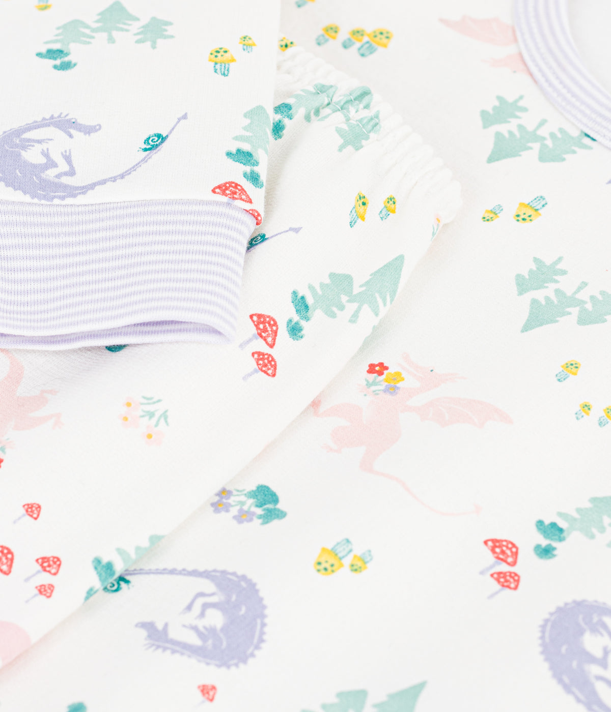 pyjama-enfant-en-molleton-imprimé-dragons