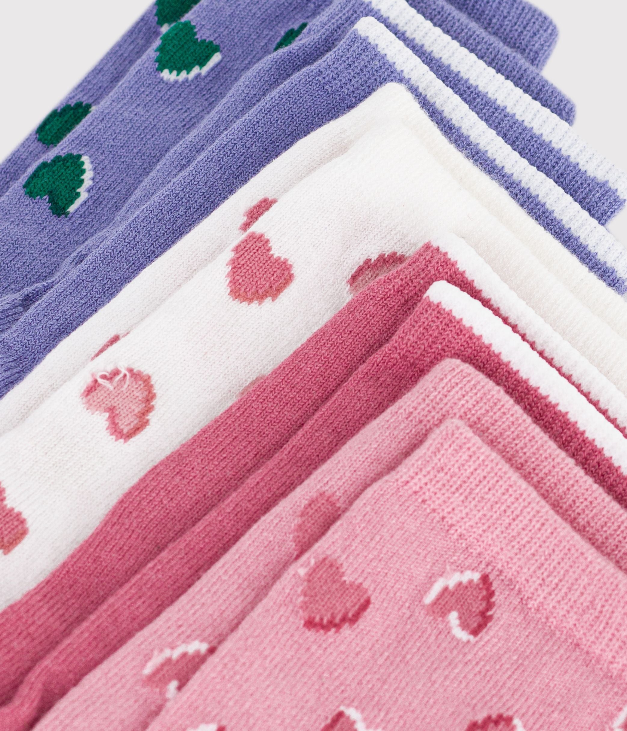 5-paires-de-chaussettes-enfant-en-coton-imprimées-coeurs