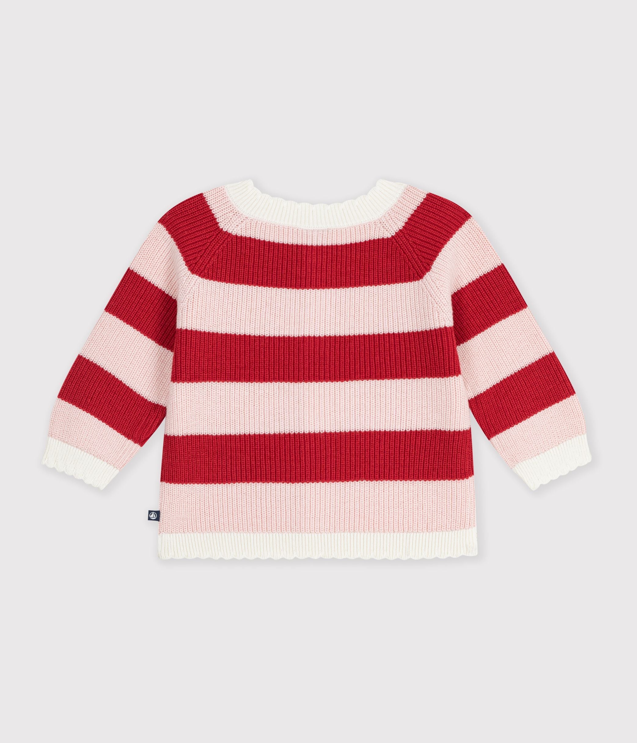 cardigan-bébé-en-coton-à-rayures