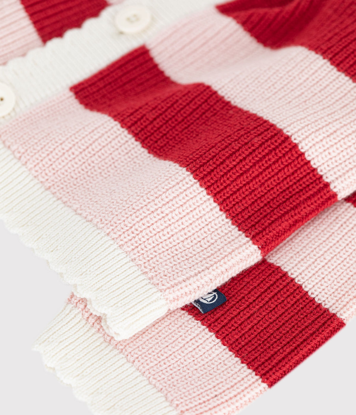 cardigan-bébé-en-coton-à-rayures