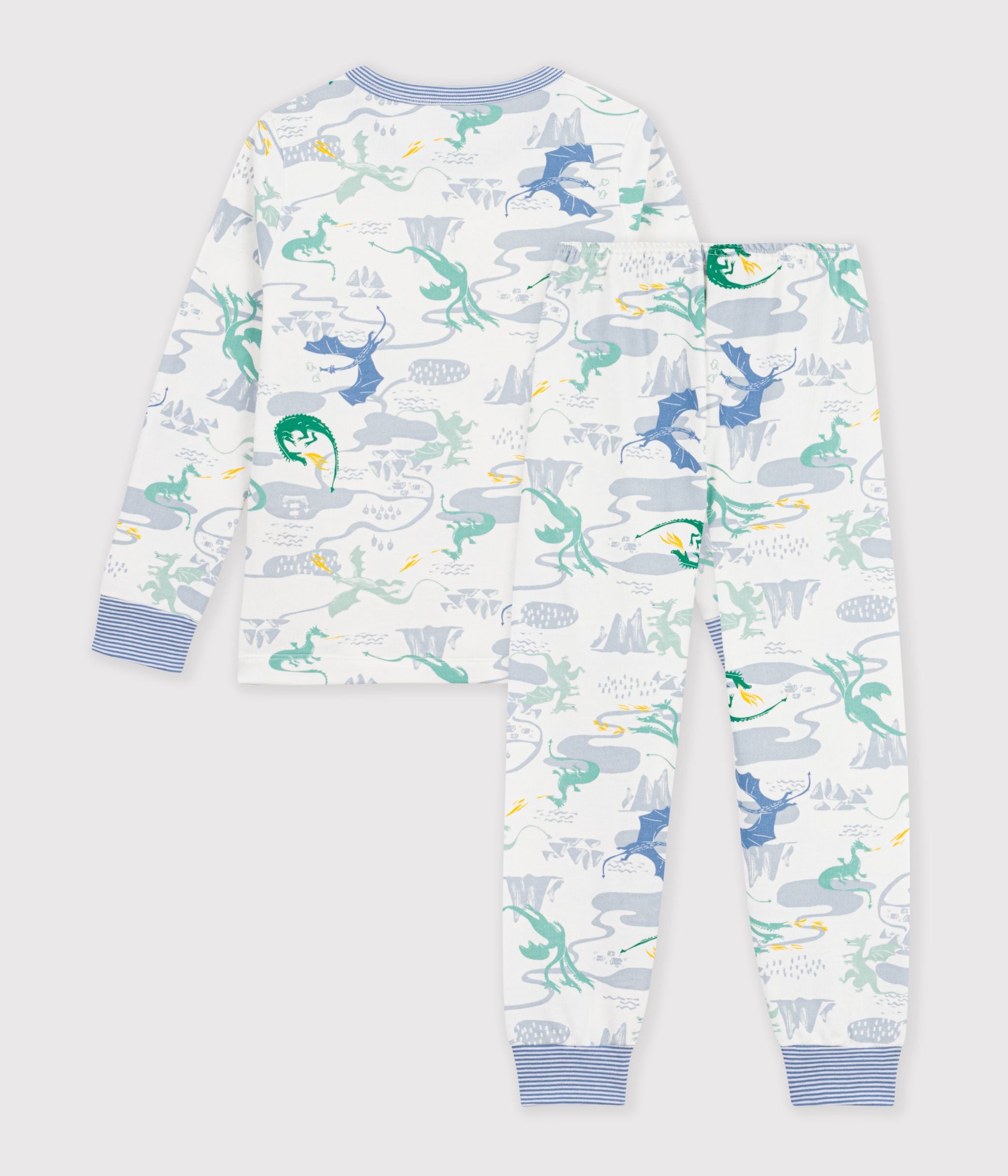 pyjama-enfant-en-molleton-imprimé-dragons