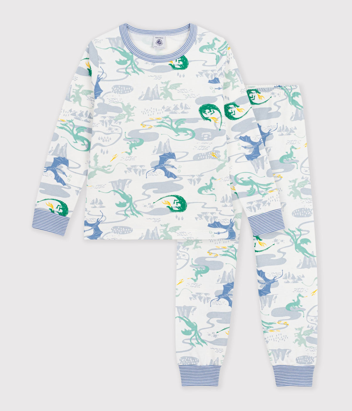 pyjama-enfant-en-molleton-imprimé-dragons