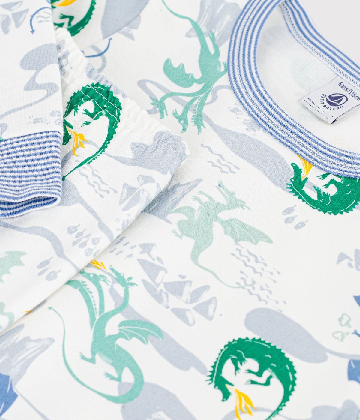 pyjama-enfant-en-molleton-imprimé-dragons