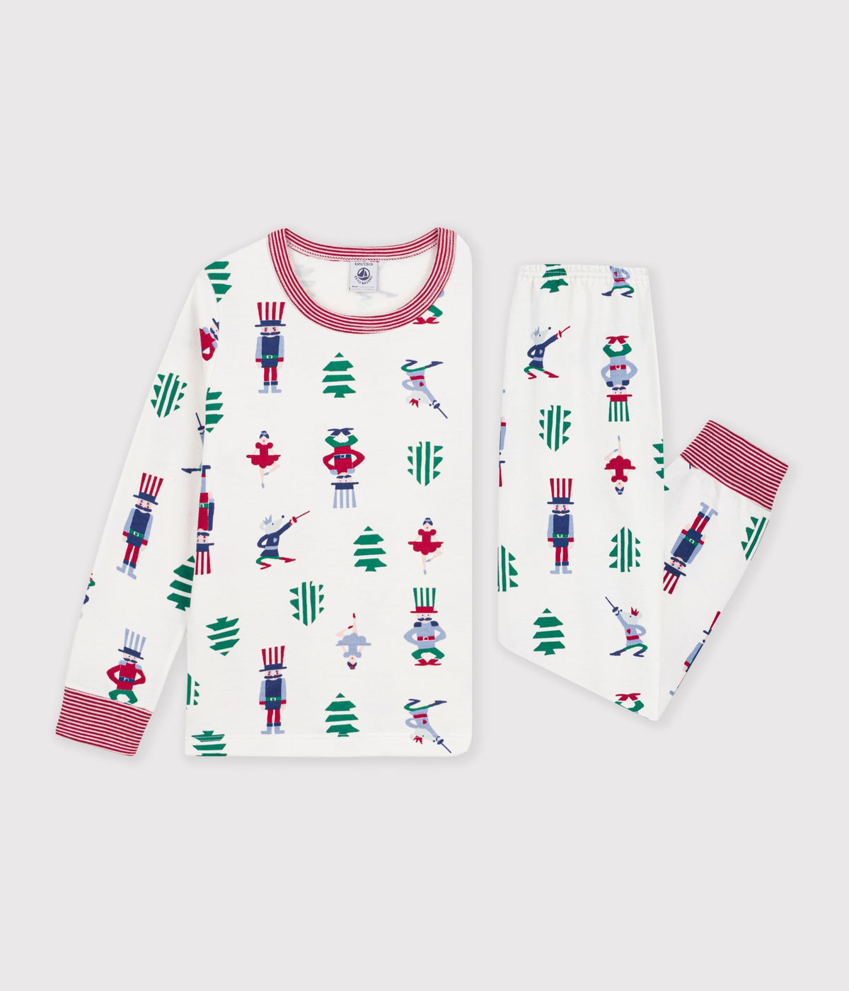 pyjama-enfant-en-molleton-imprimé-noël