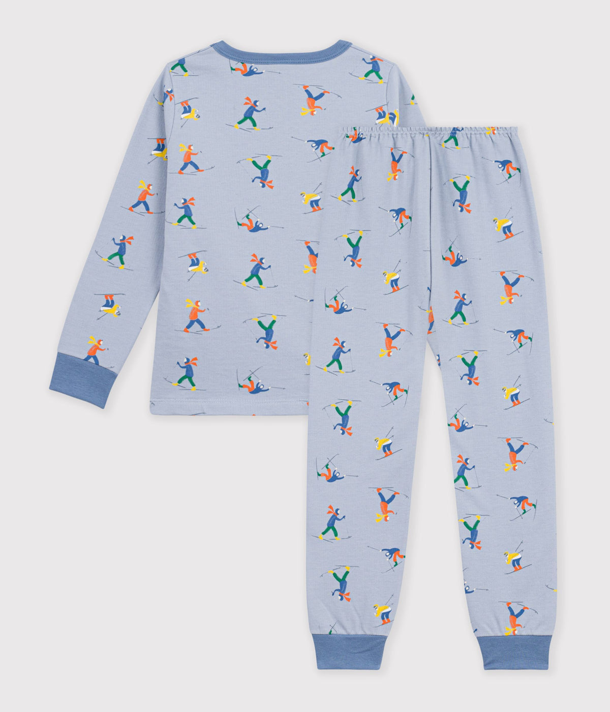 pyjama-enfant-en-molleton-imprimé-skieurs