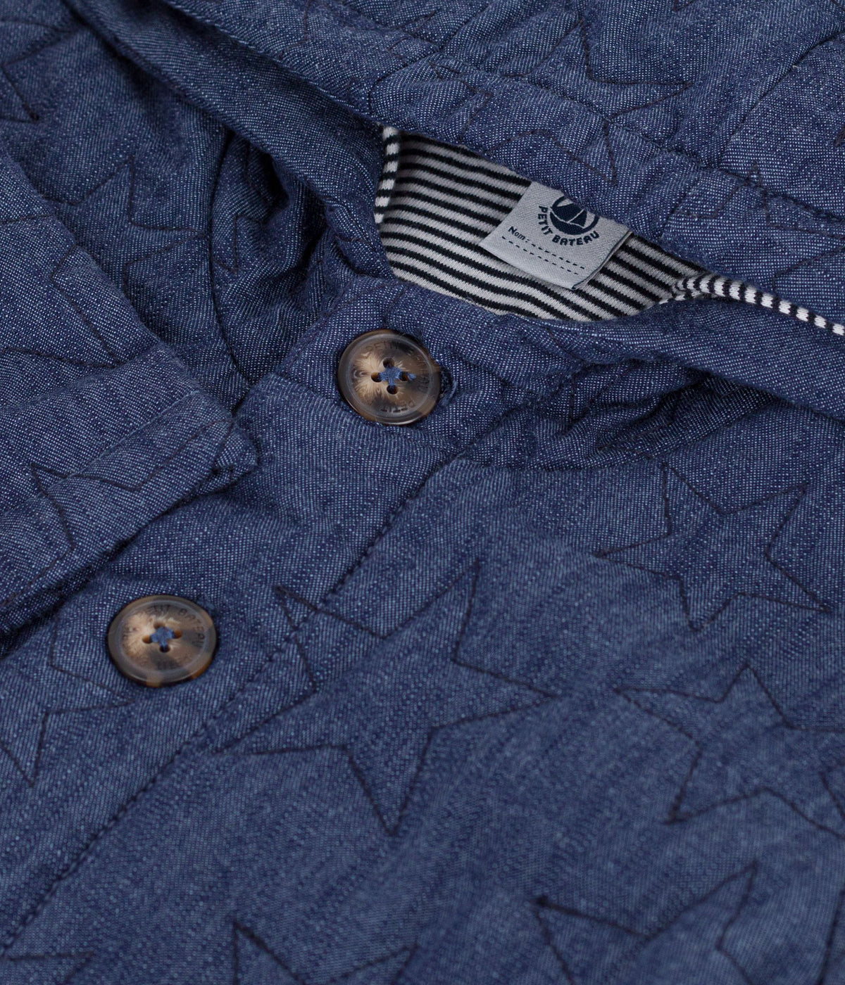 veste-bébé-en-denim-matelassé-brodé-étoiles