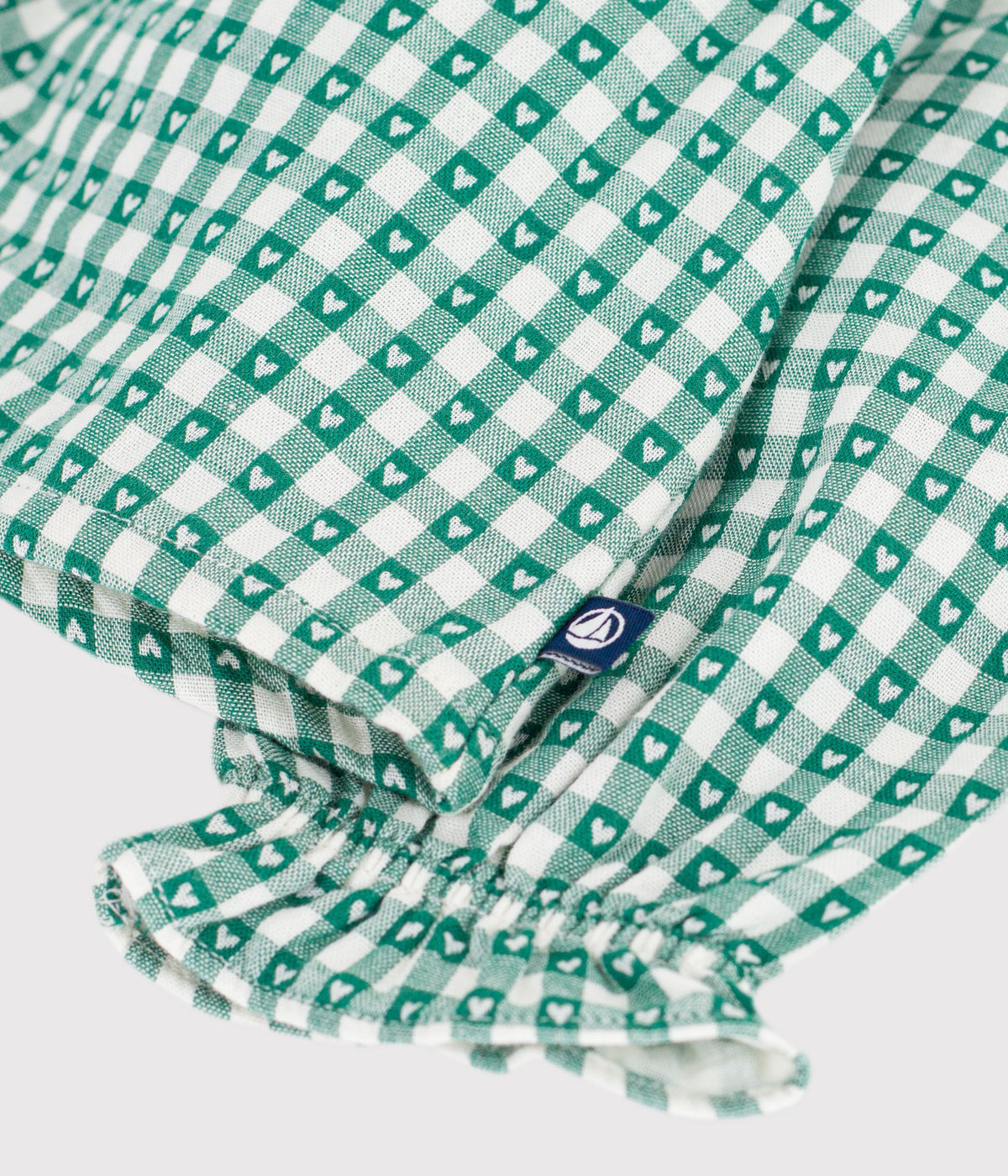 blouse-bébé-en-coton-manches-longues-imprimée-vichy-coeurs