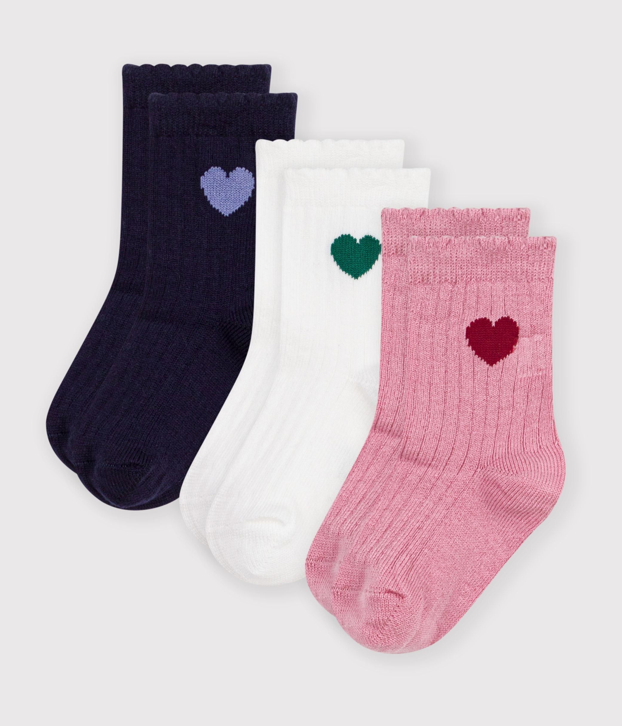 3-paires-de-chaussettes-bébé-en-coton-motif-coeur