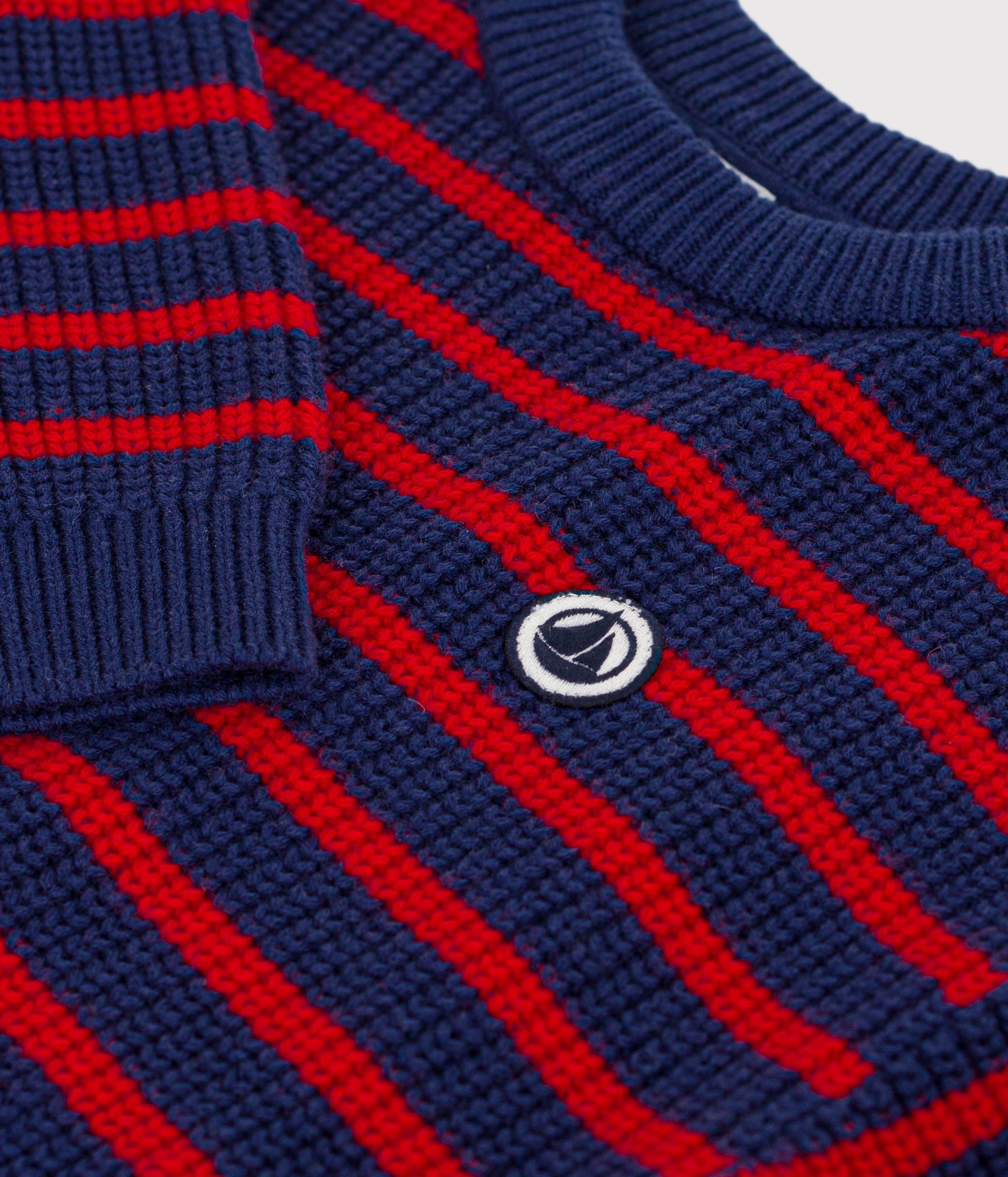 pull-enfant-en-laine-et-coton-à-rayures