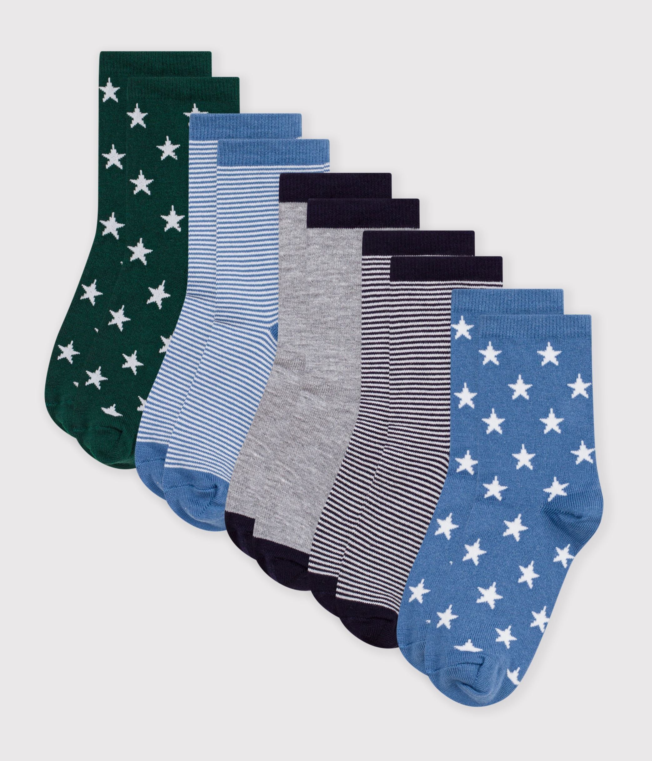 5-paires-de-chaussettes-enfant-en-coton-imprimé-étoiles-et-rayures
