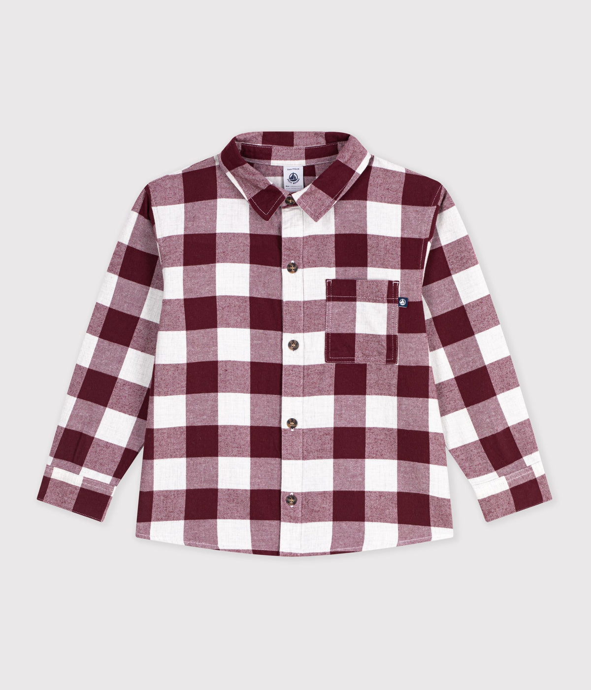 chemise-enfant-en-coton-à-carreaux